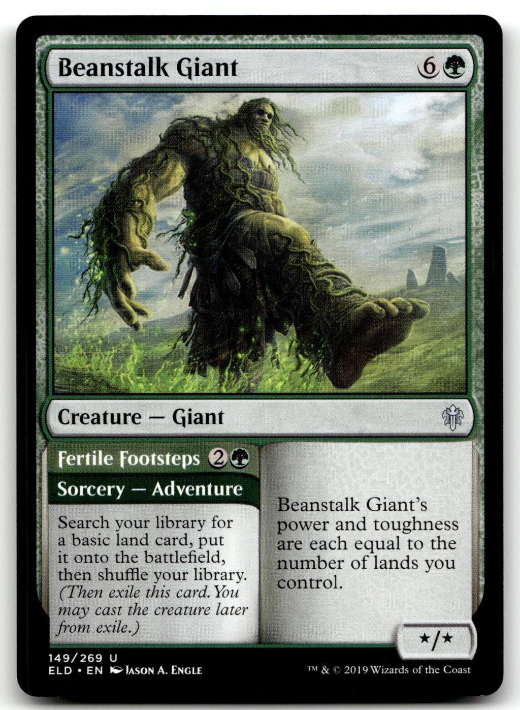 Beanstalk Giant 149 Uncommon Throne of Eldraine Magic: The Gathering Near Mint