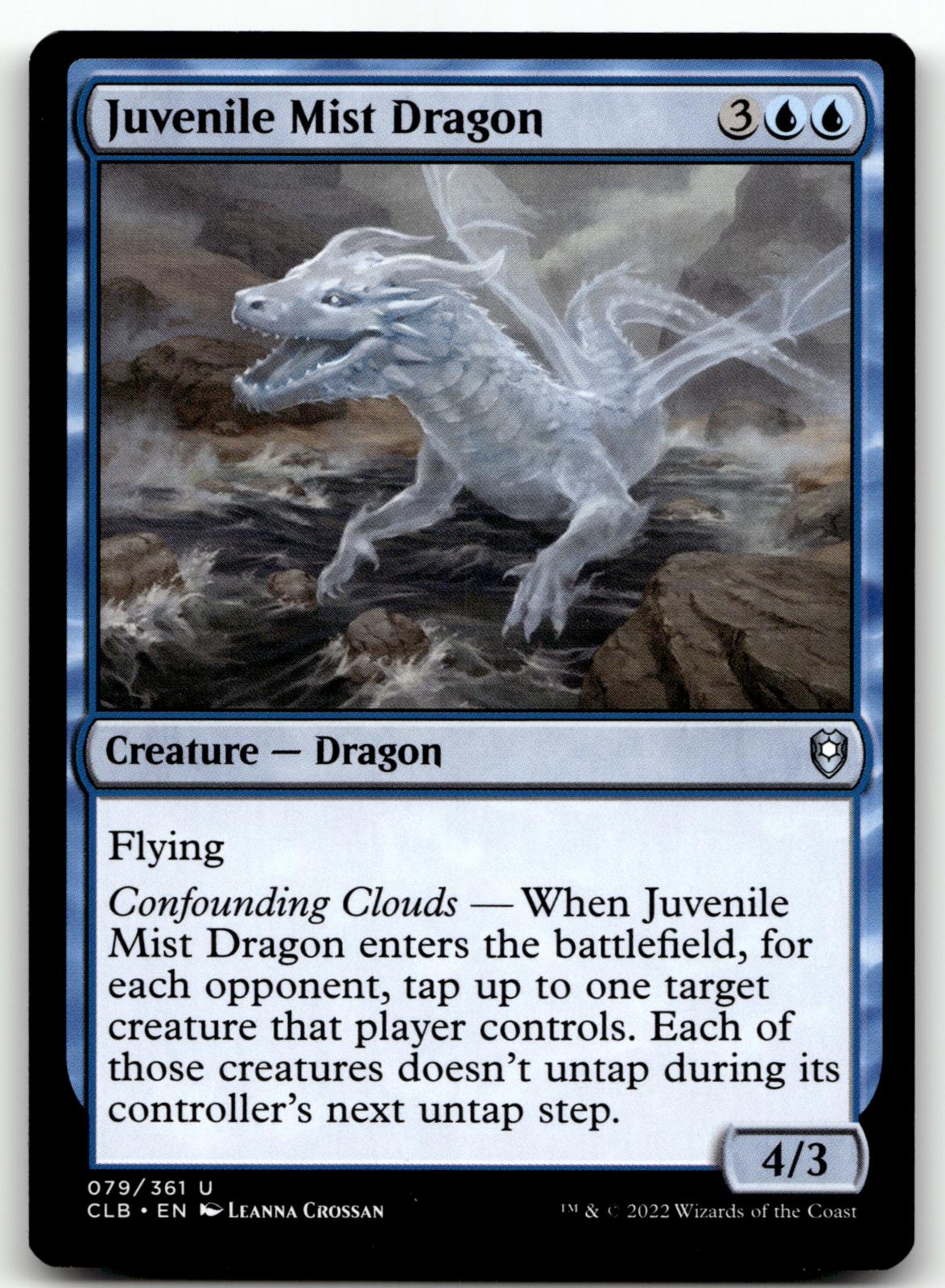 Juvenile Mist Dragon 79 Commander Legends: Battle for Baldur's Gate Magic: The Gathering NM