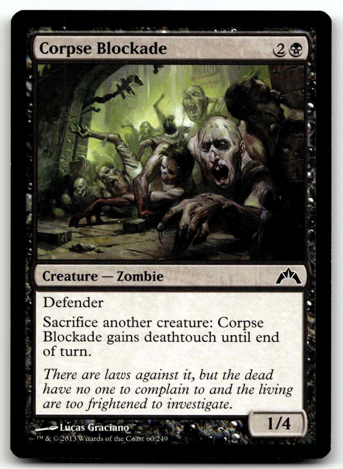 Corpse Blockade 60 Common Gatecrash Magic: The Gathering Near Mint