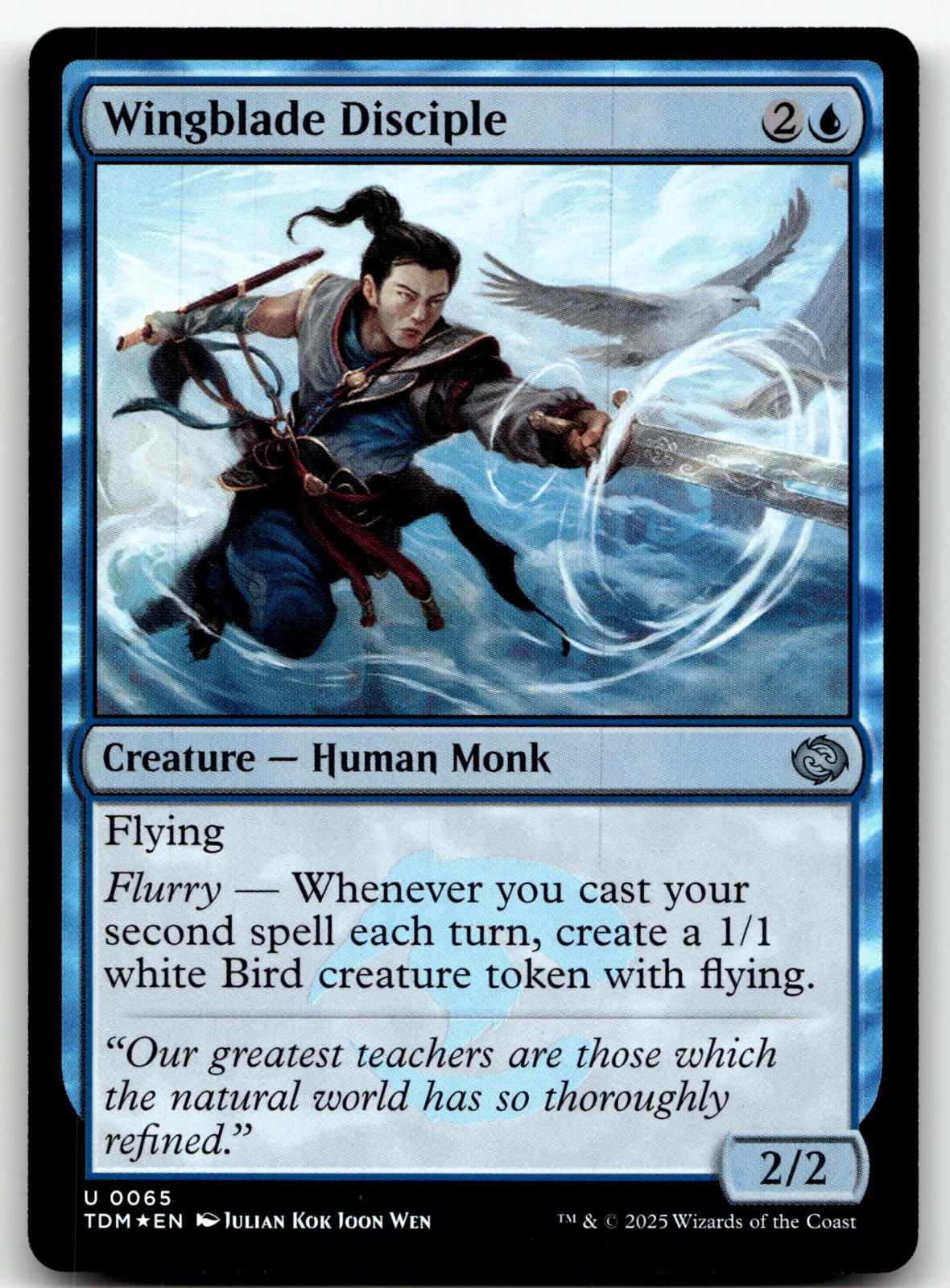 Wingblade Disciple 65 Uncommon Tarkir: Dragonstorm Magic: The Gathering Foil NM