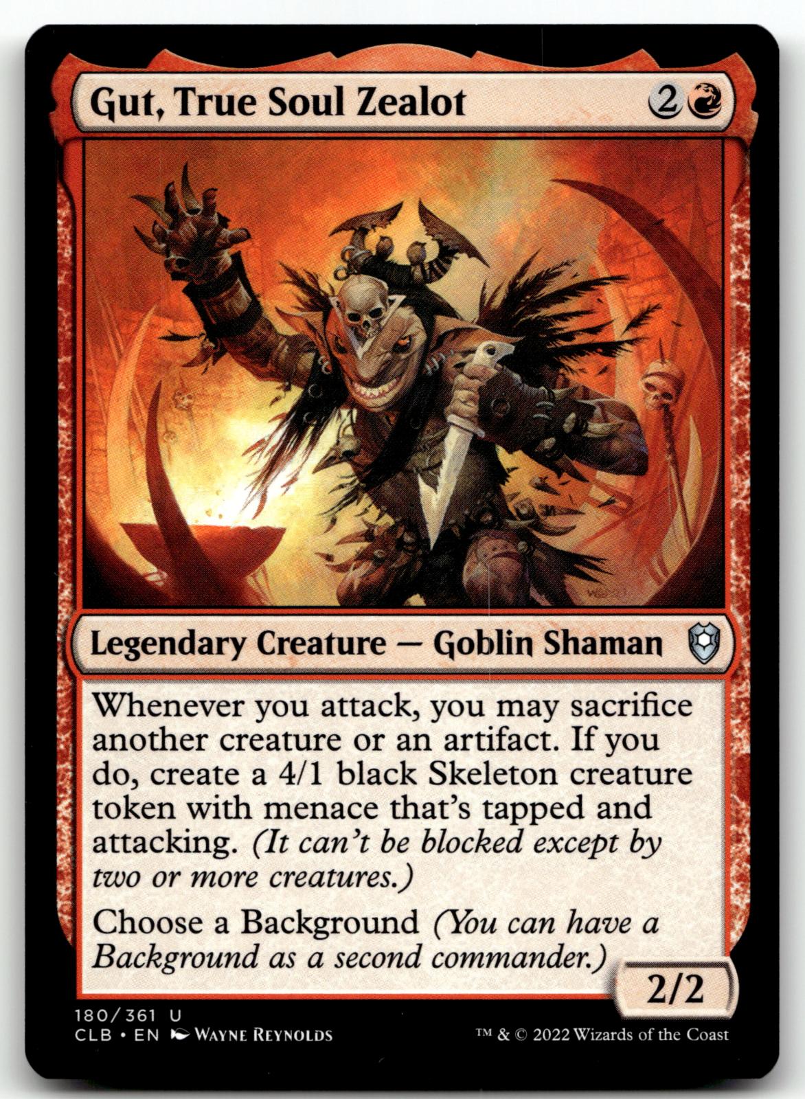 Gut, True Soul Zealot 180 Commander Legends: Battle for Baldur's Gate Magic:
