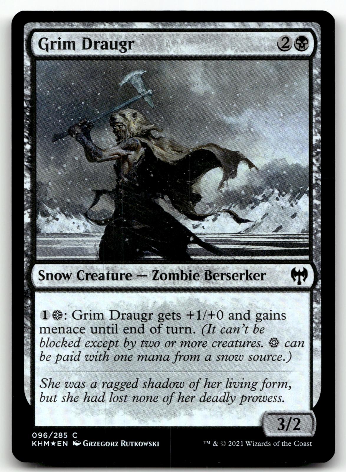 Grim Draugr 96 Common Kaldheim Magic: The Gathering Foil Near Mint