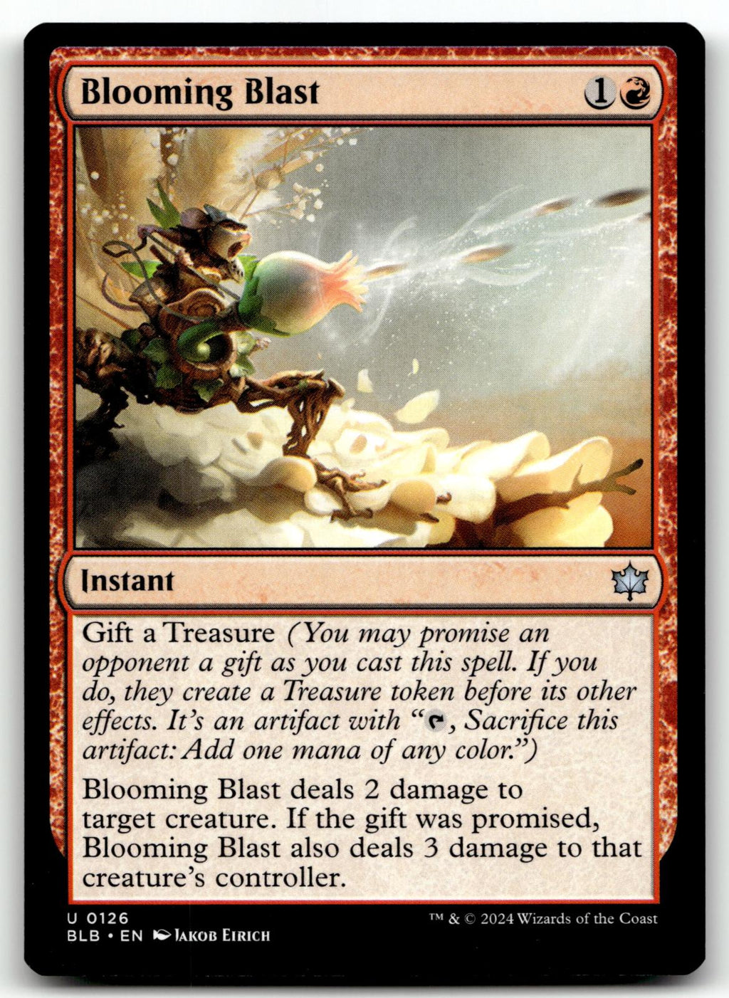 Blooming Blast 126 Uncommon Bloomburrow Magic: The Gathering Near Mint