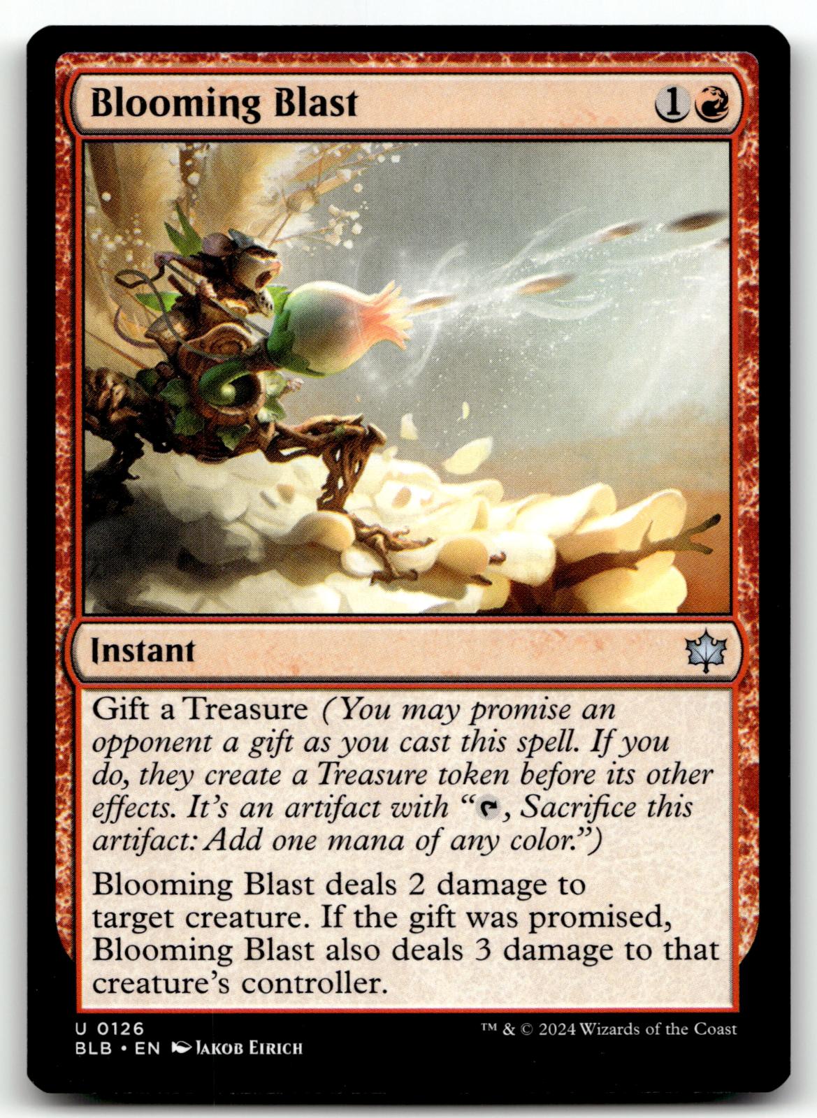 Blooming Blast 126 Uncommon Bloomburrow Magic: The Gathering Near Mint