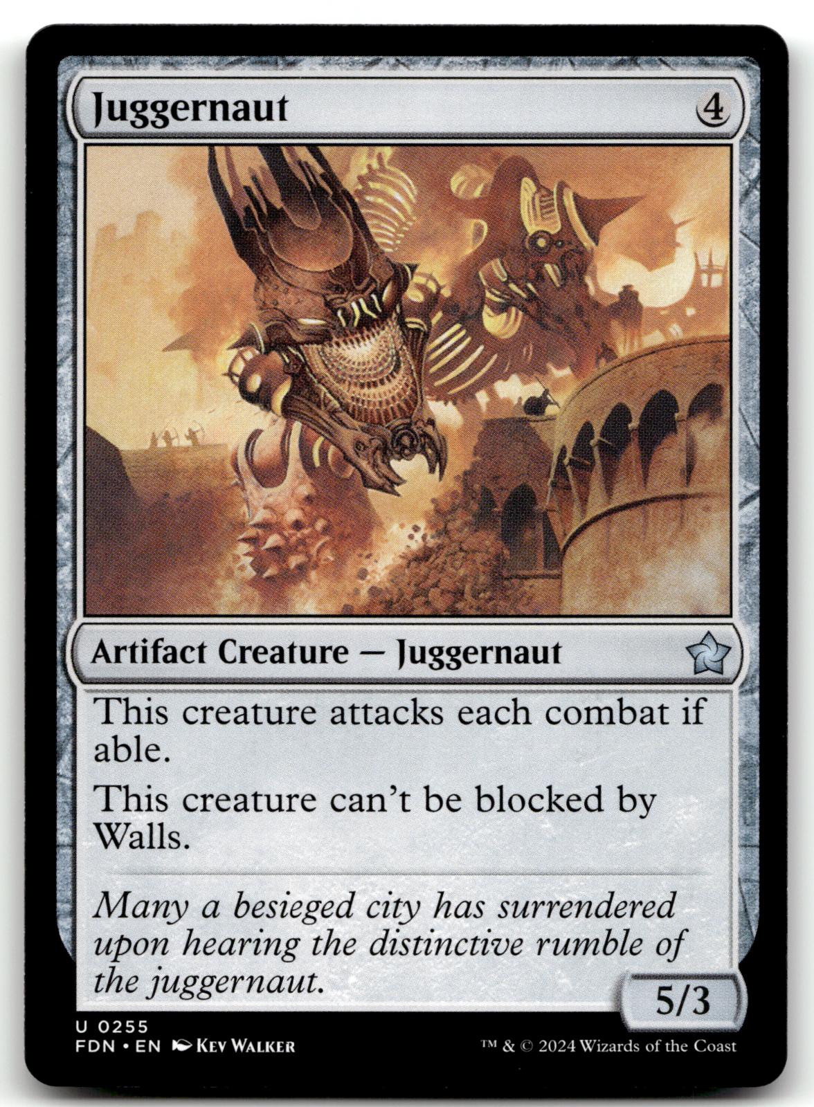 Juggernaut 255 Uncommon Foundations Magic: The Gathering Near Mint