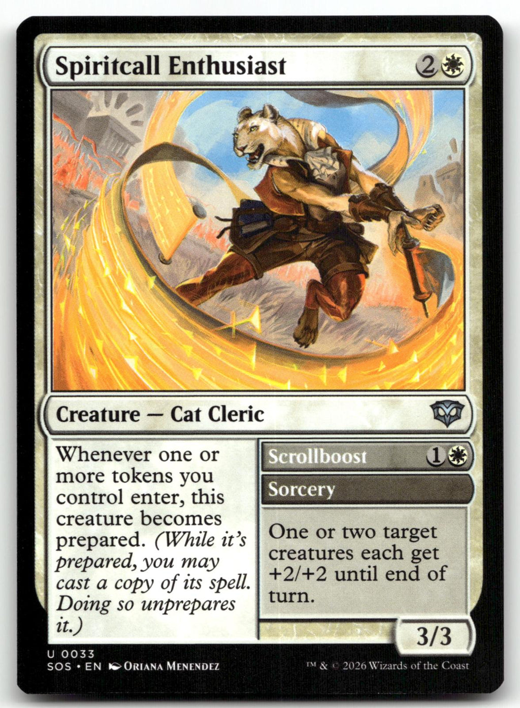 Spiritcall Enthusiast 33 Uncommon Secrets of Strixhaven Magic: The Gathering NM
