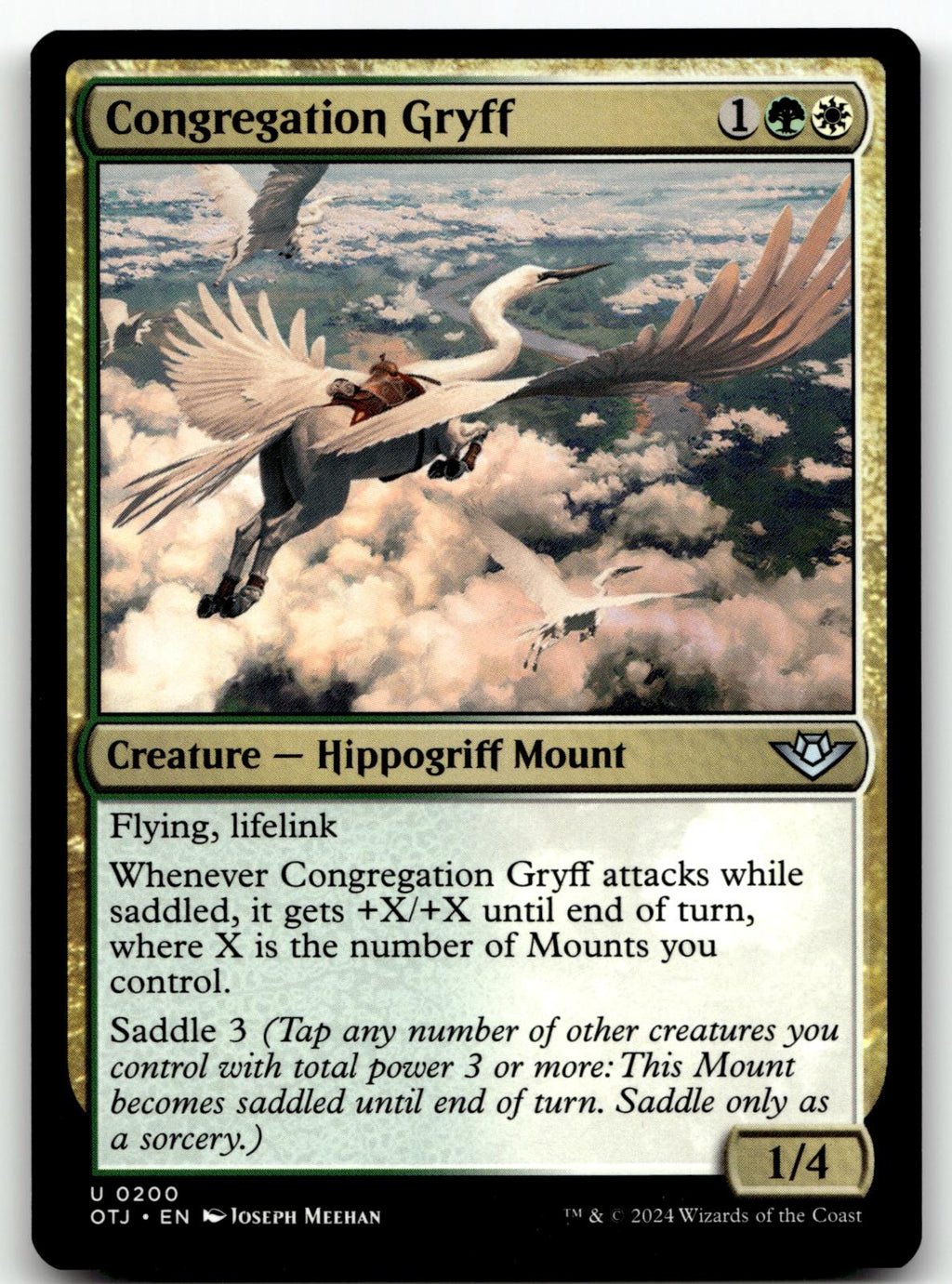 Congregation Gryff 200 Outlaws of Thunder Junction Magic: The Gathering NM