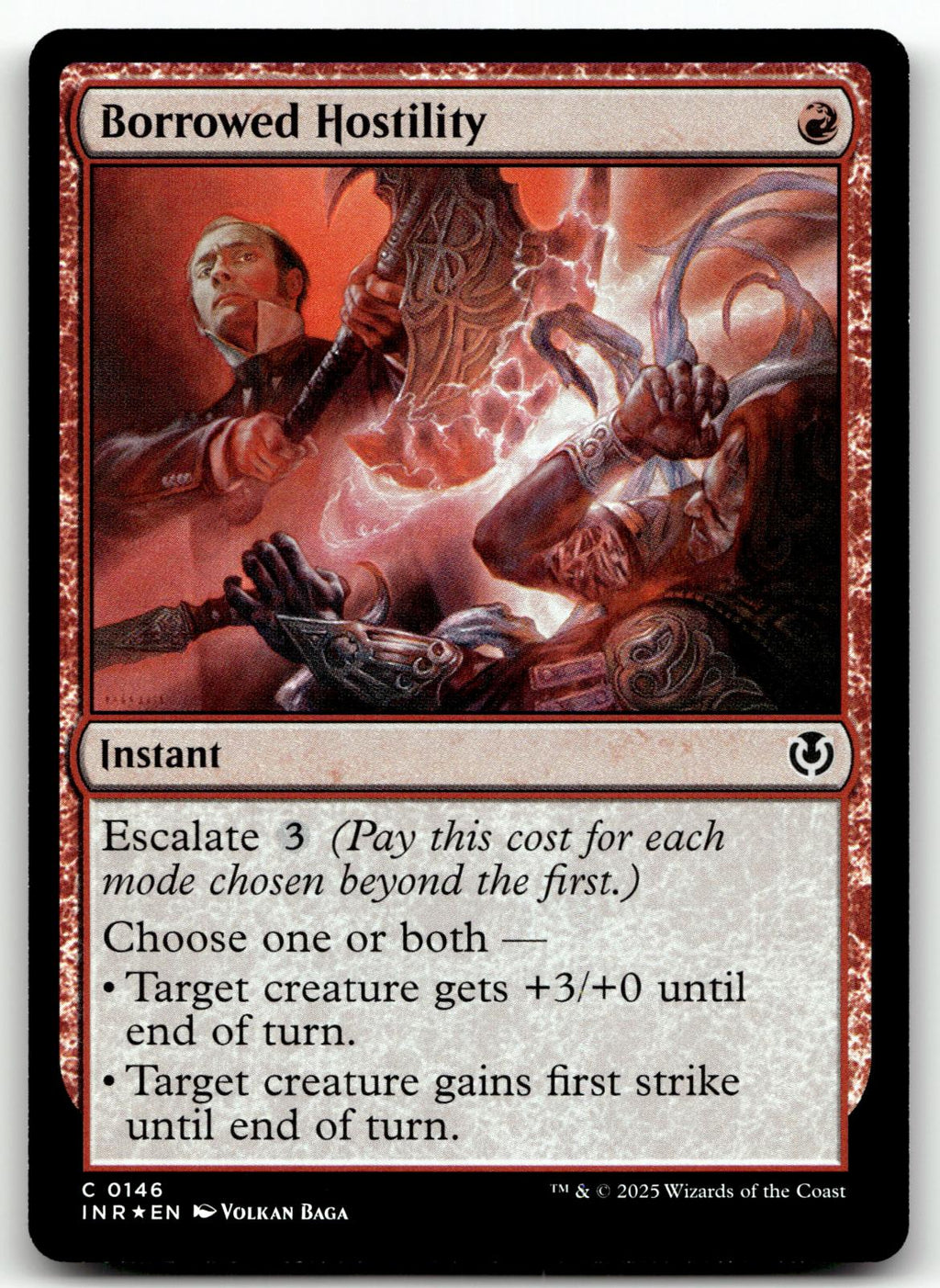 Borrowed Hostility 146 Common Innistrad Remastered Magic: The Gathering Foil NM
