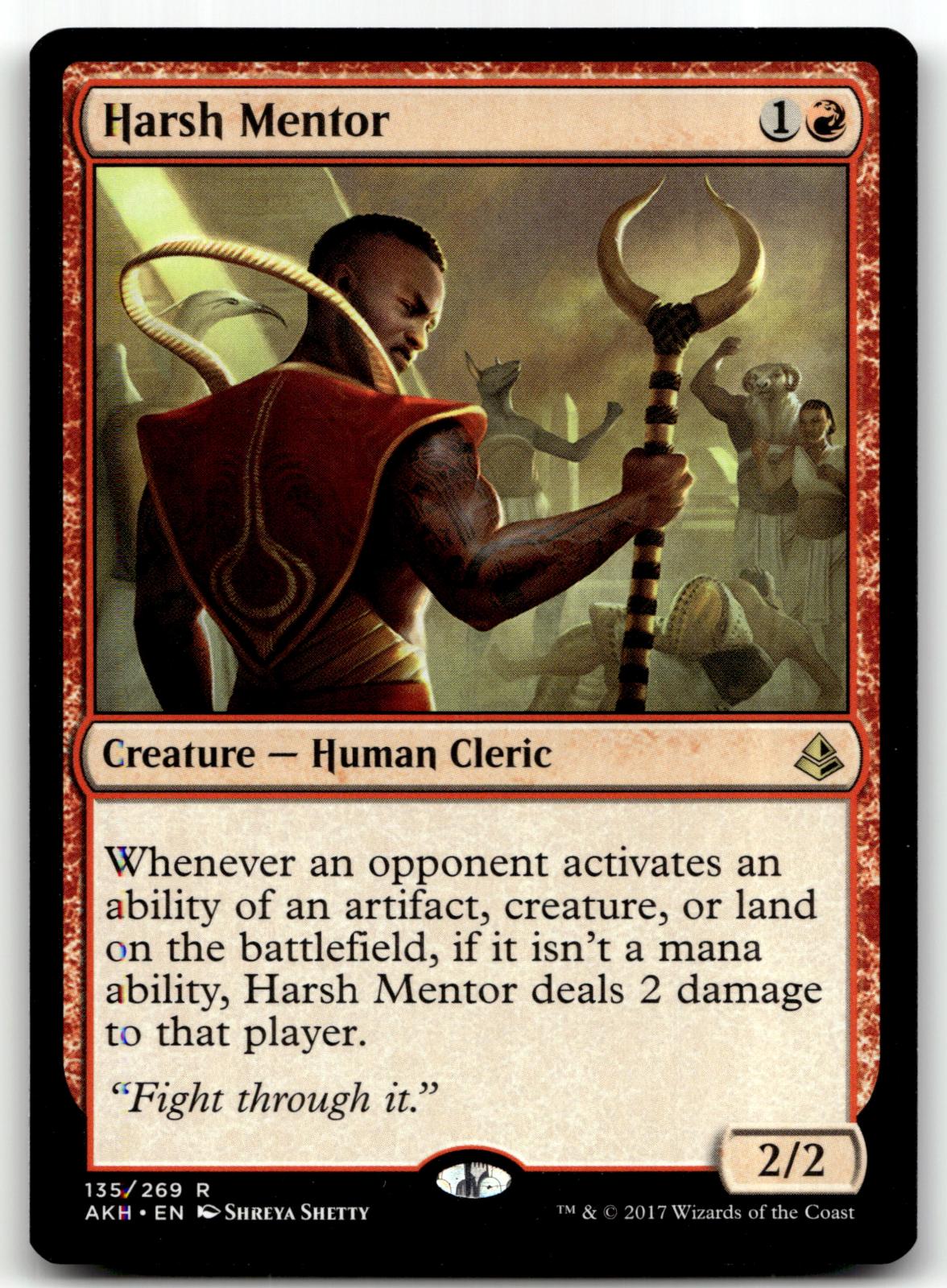 Harsh Mentor 135 Rare Amonkhet Magic: The Gathering Near Mint