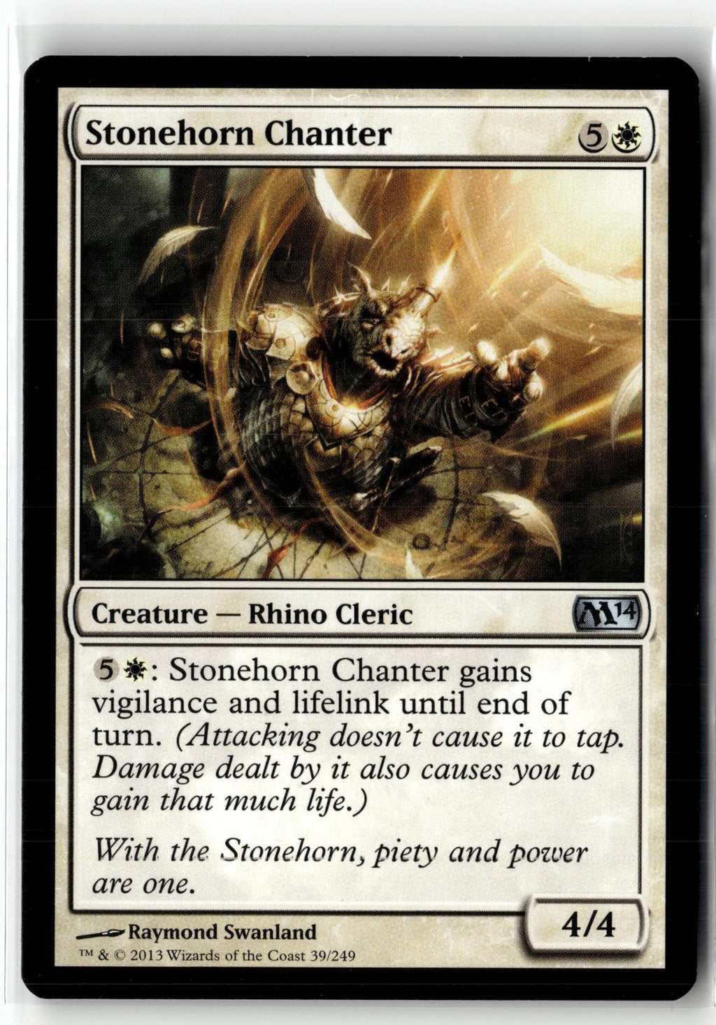 Stonehorn Chanter 39 Uncommon Magic 2014 (M14) Magic: The Gathering Near Mint