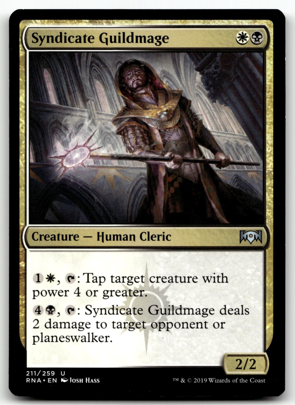 Syndicate Guildmage 211 Uncommon Ravnica Allegiance Magic: The Gathering NM