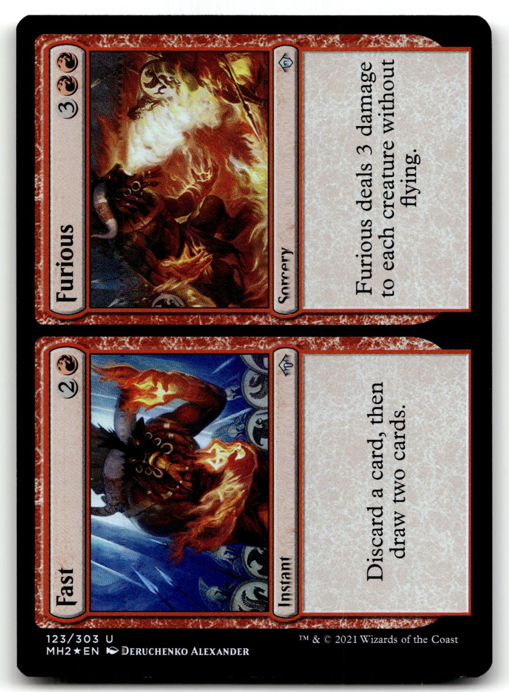 Fast // Furious 123 Uncommon Modern Horizons 2 Magic: The Gathering Foil NM