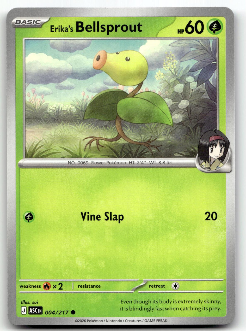 Erika's Bellsprout 004/217 Common Ascended Heroes Pokemon Near Mint