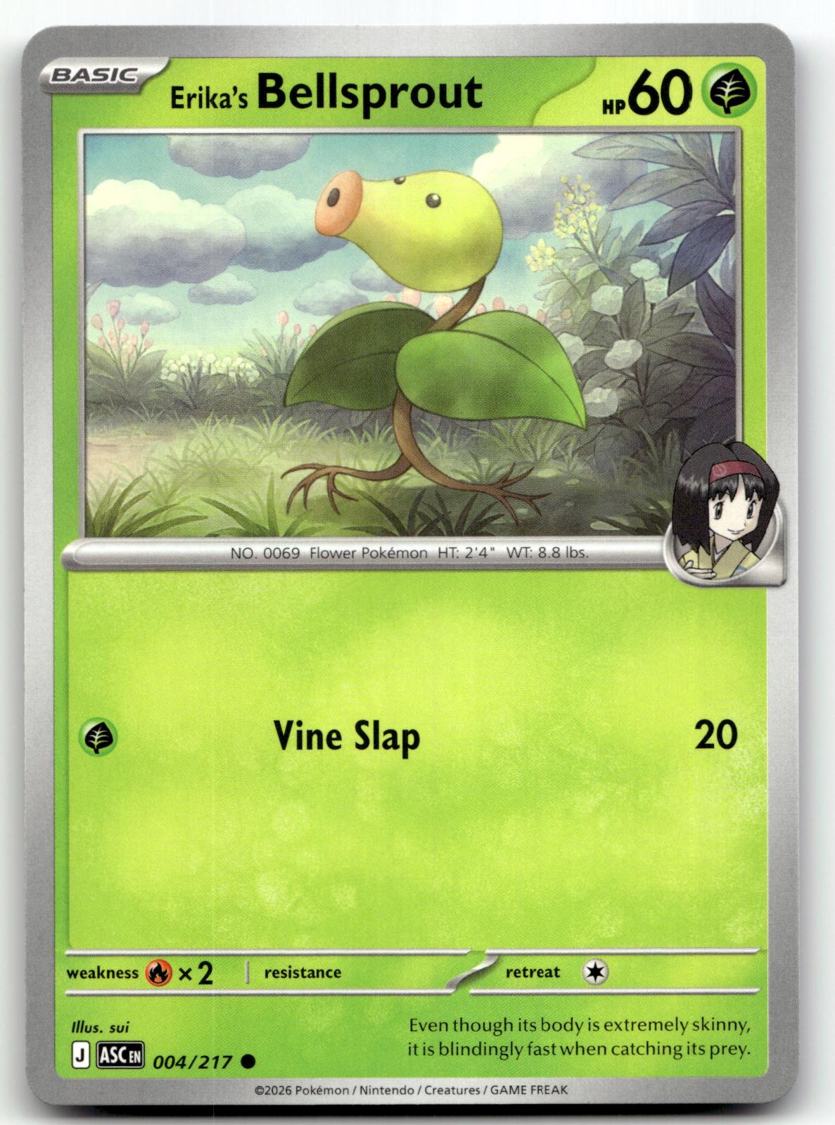Erika's Bellsprout 004/217 Common Ascended Heroes Pokemon Near Mint