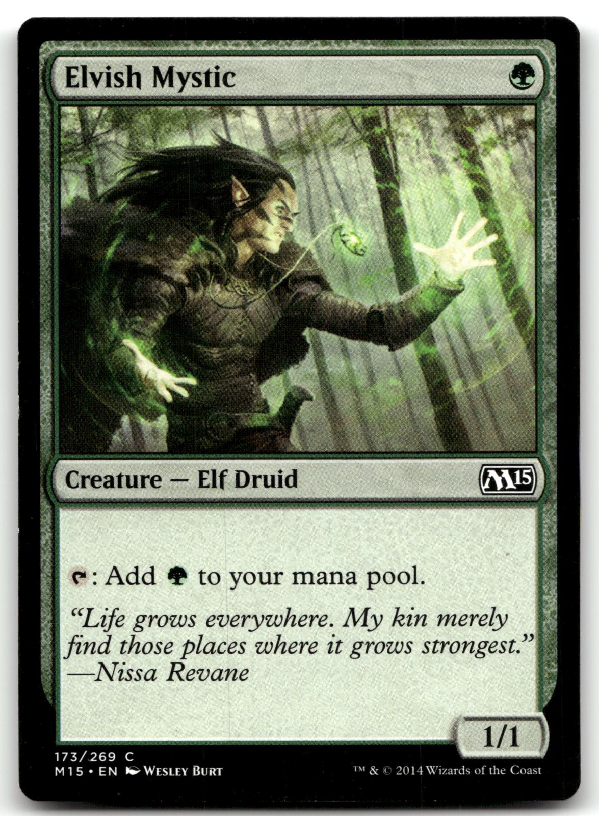 Elvish Mystic 173 Common Magic 2015 (M15) Magic: The Gathering Near Mint