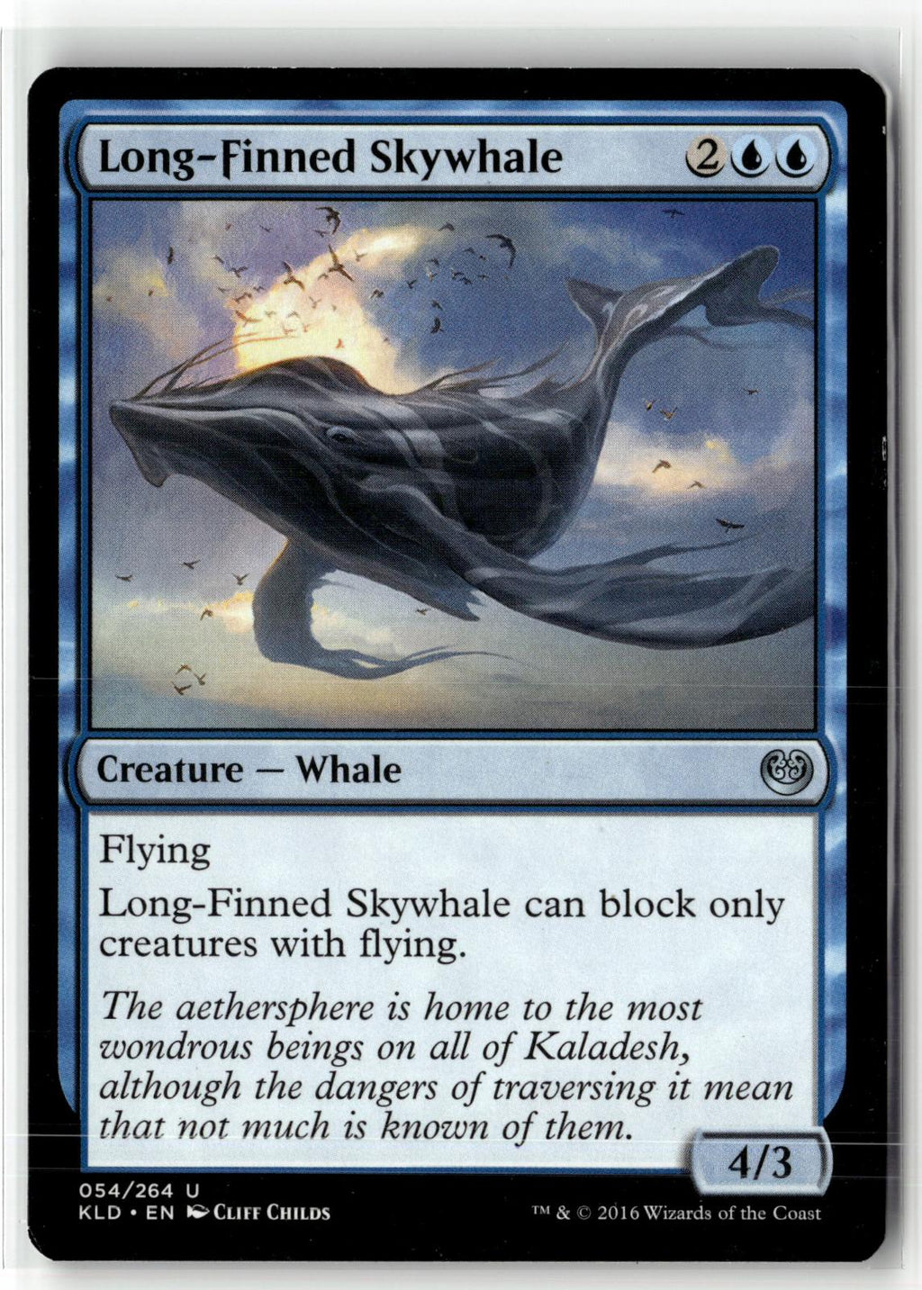 Long-Finned Skywhale 54 Uncommon Kaladesh Magic: The Gathering Near Mint