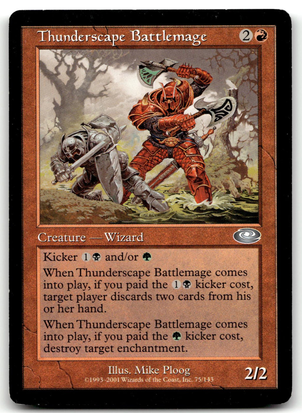 Thunderscape Battlemage 75 Uncommon Planeshift Magic: The Gathering Near Mint
