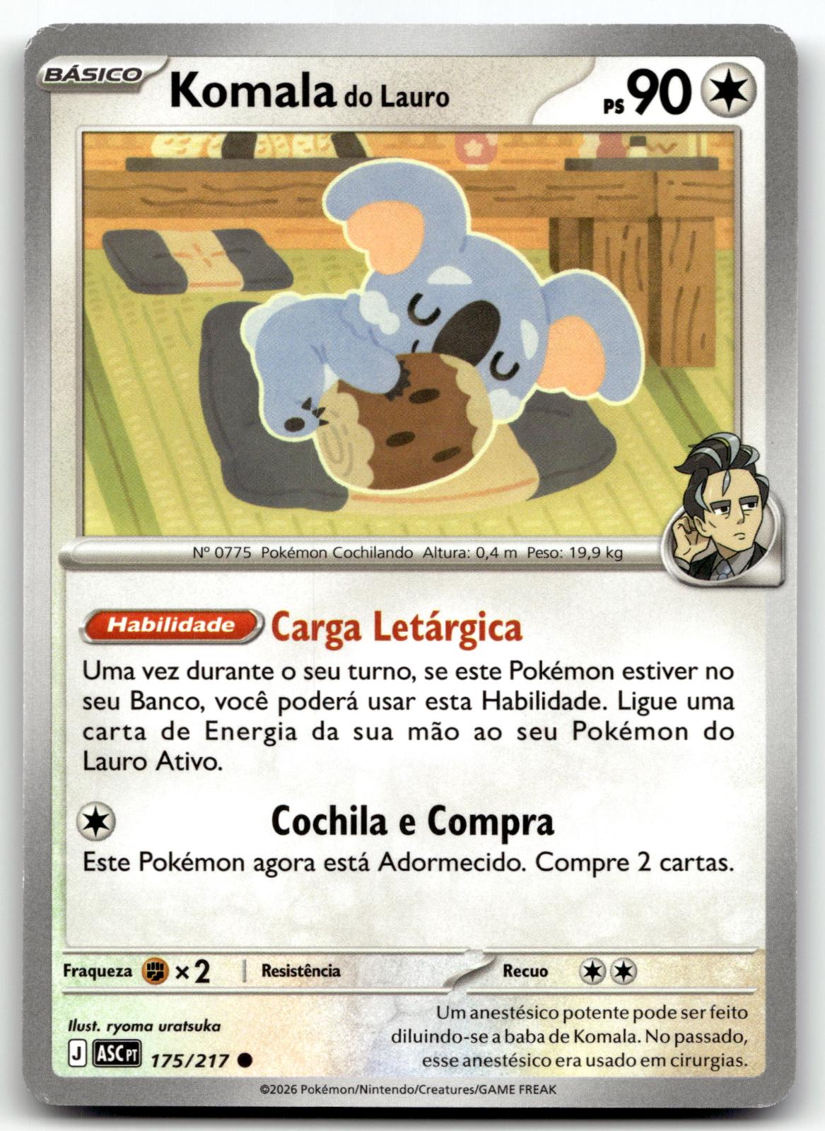 Larry's Komala 175/217 Common Ascended Heroes Pokemon Near Mint
