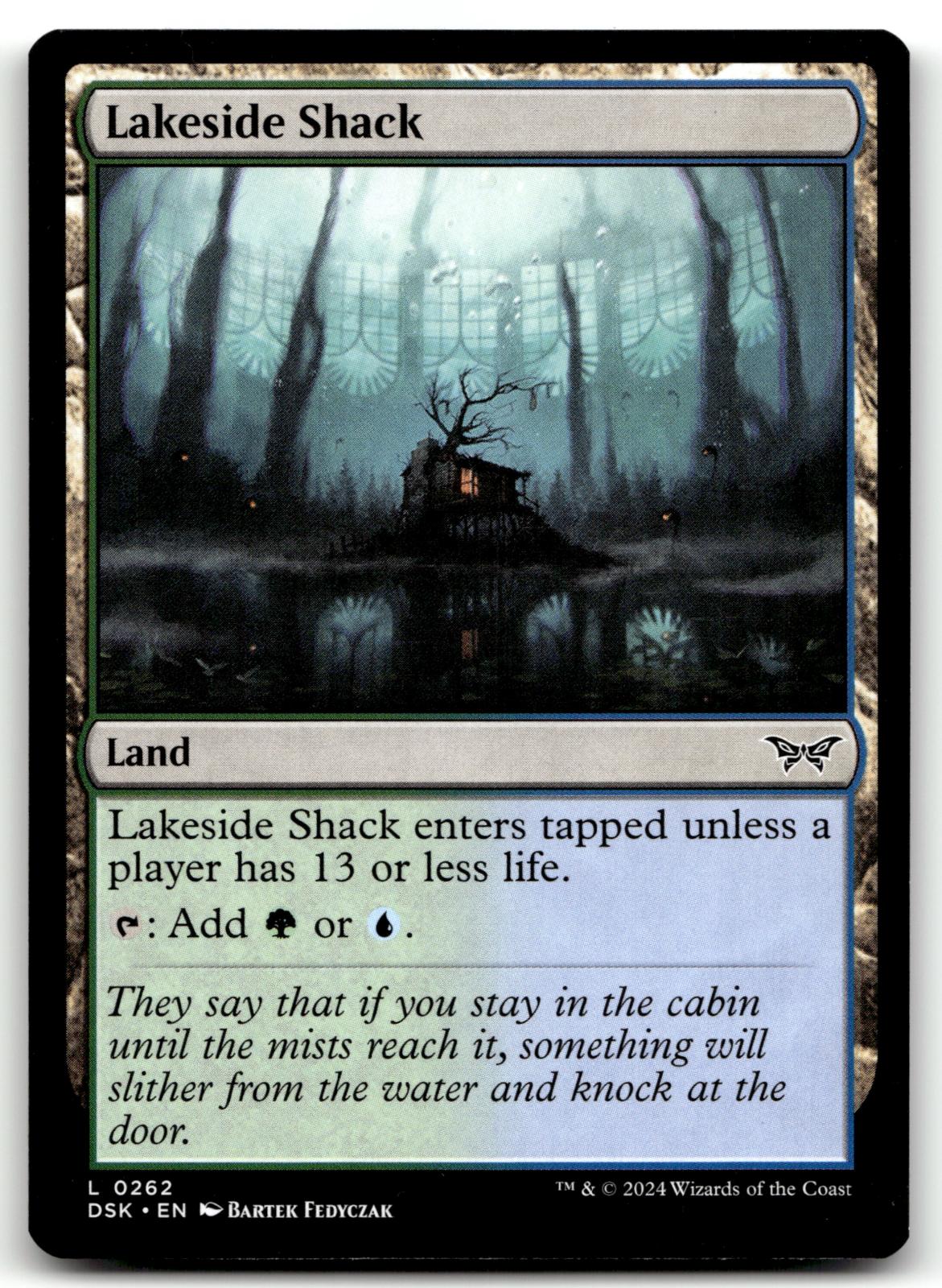 Lakeside Shack 262 Land Duskmourn: House of Horror Magic: The Gathering NM
