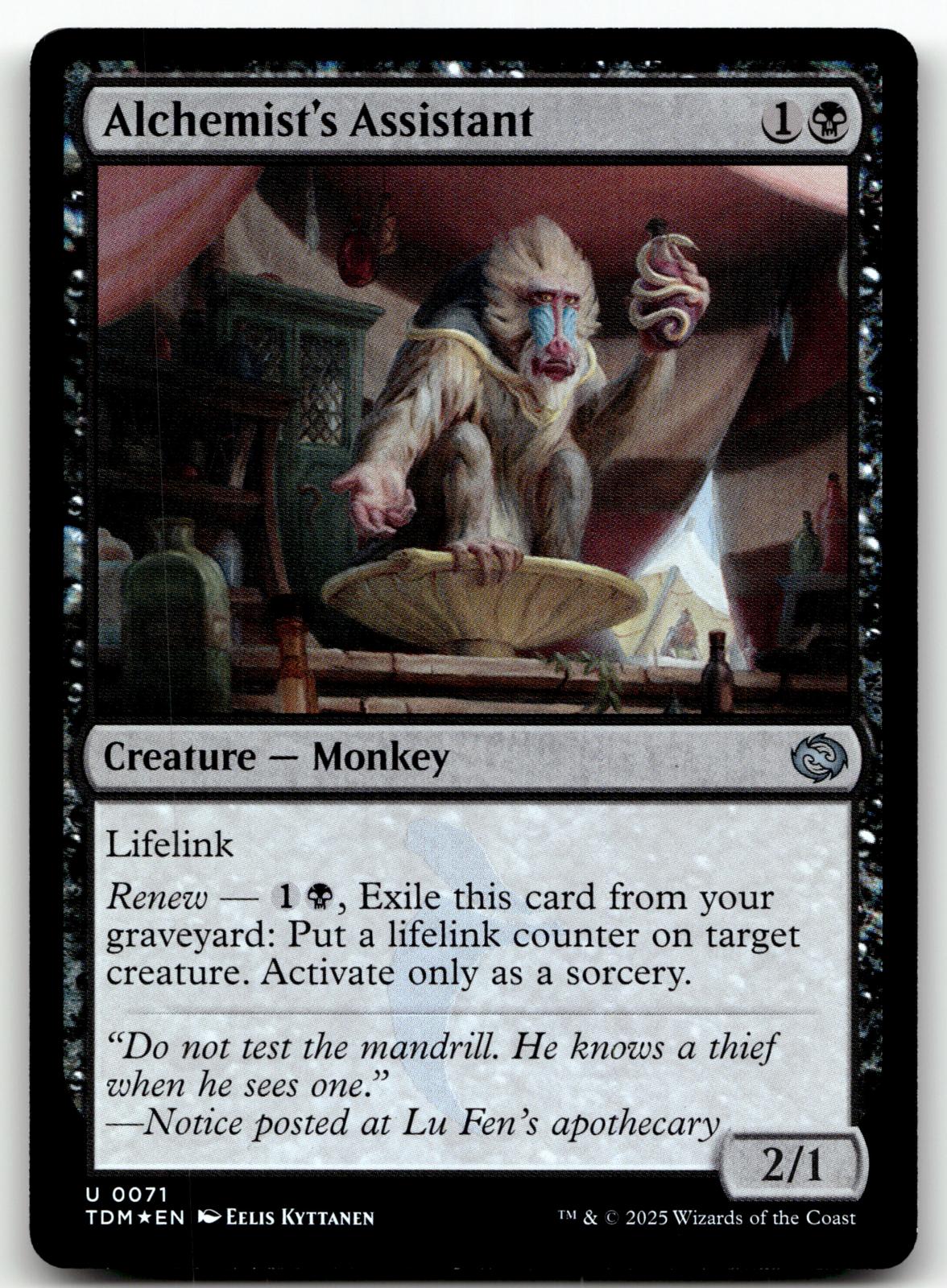 Alchemist's Assistant 71 Tarkir: Dragonstorm Magic: The Gathering Foil NM
