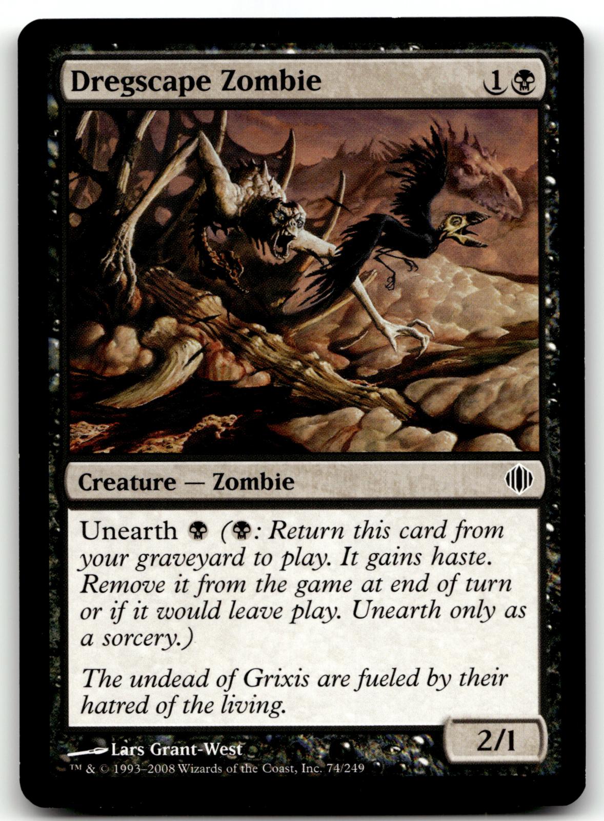 Dregscape Zombie 74 Common Shards of Alara Magic: The Gathering Near Mint
