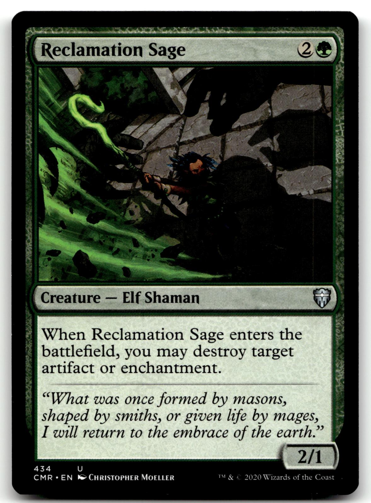 Reclamation Sage (434) 434 Uncommon Commander Legends Magic: The Gathering NM