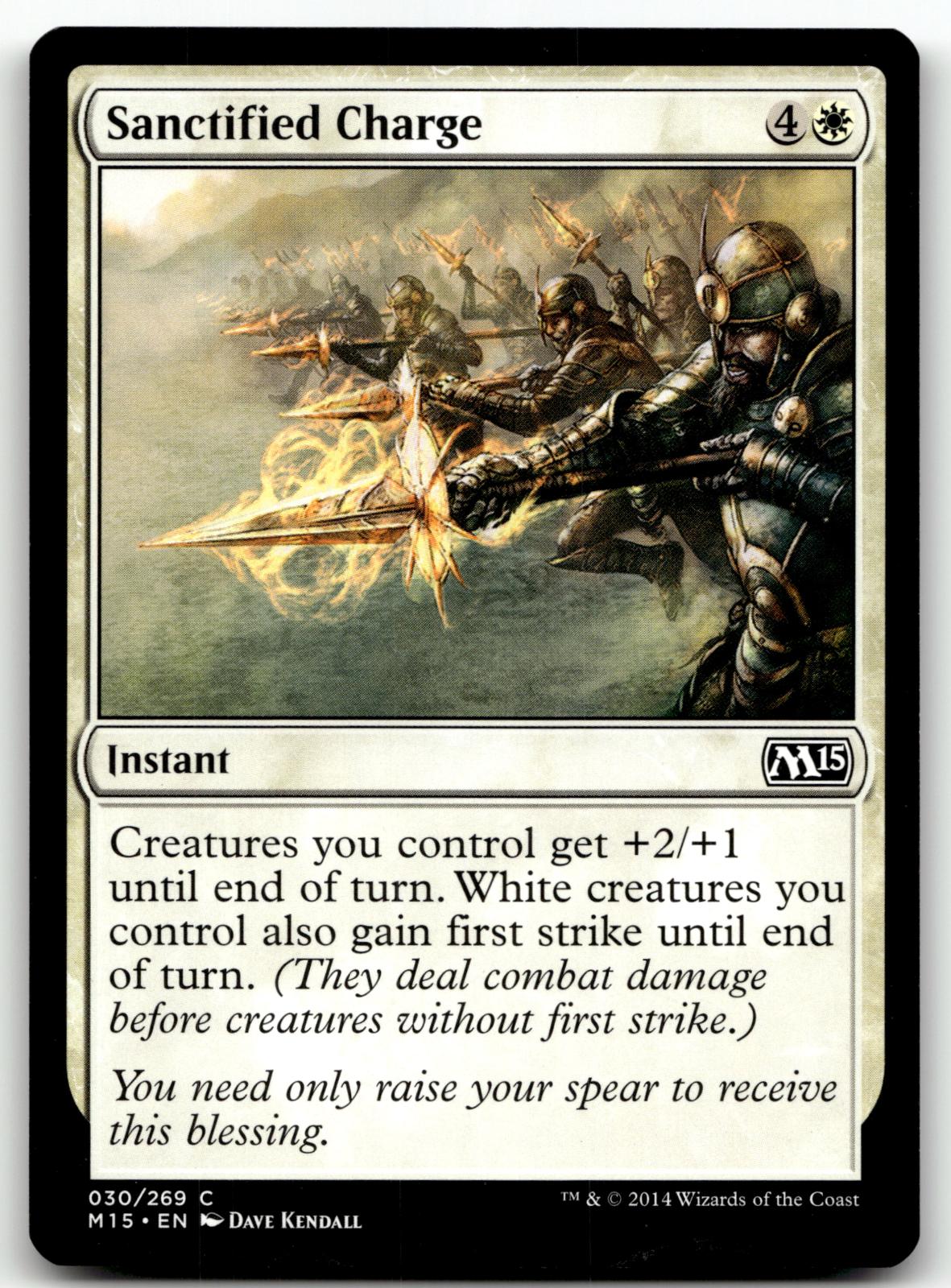 Sanctified Charge 30 Common Magic 2015 (M15) Magic: The Gathering Near Mint