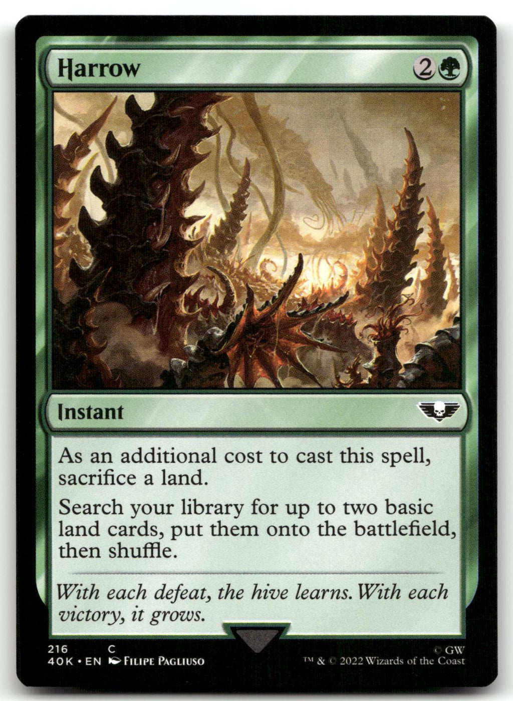 Harrow 216 Common Universes Beyond: Warhammer 40,000 Magic: The Gathering NM