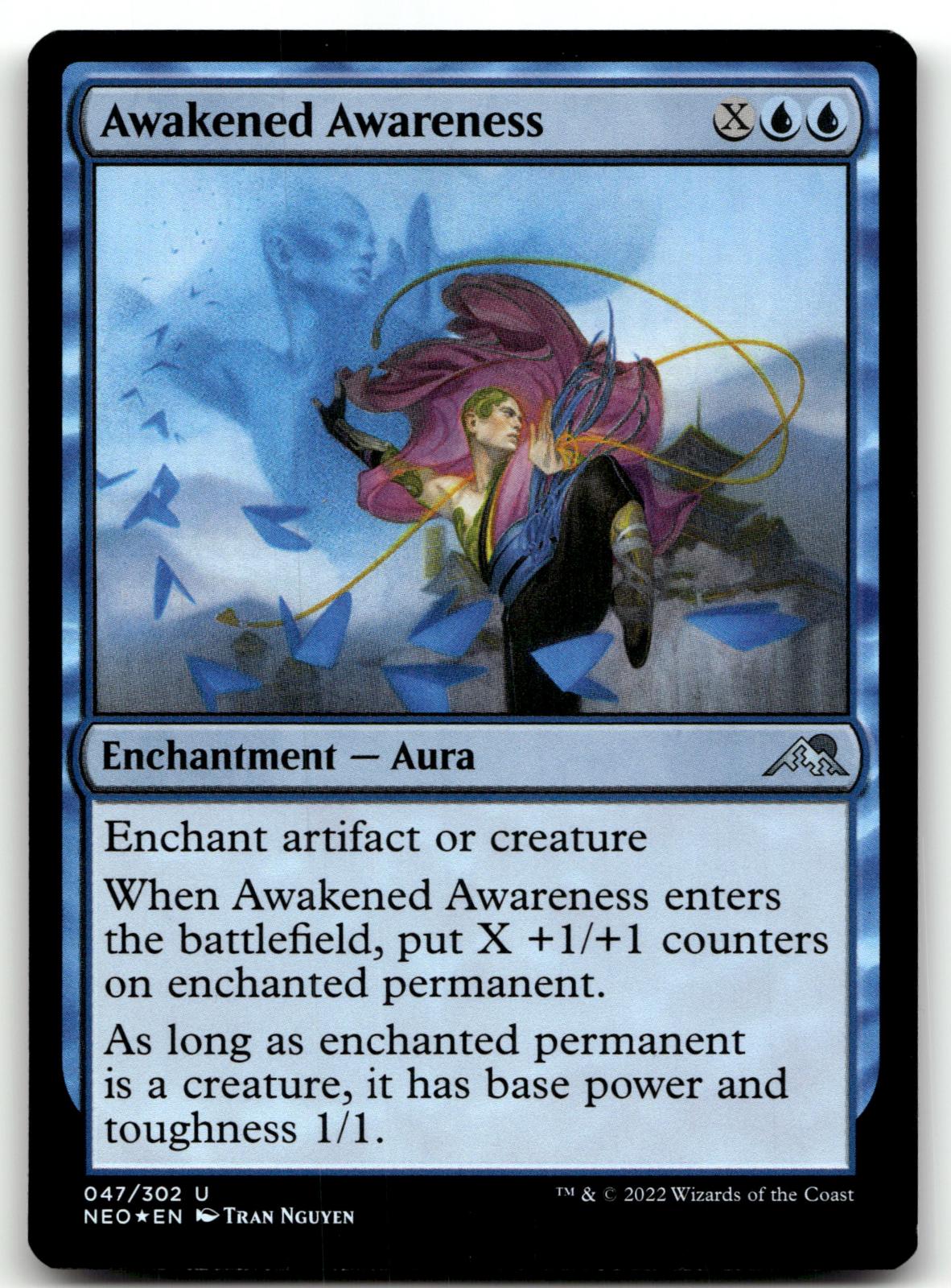 Awakened Awareness 47 Kamigawa: Neon Dynasty Magic: The Gathering Foil NM