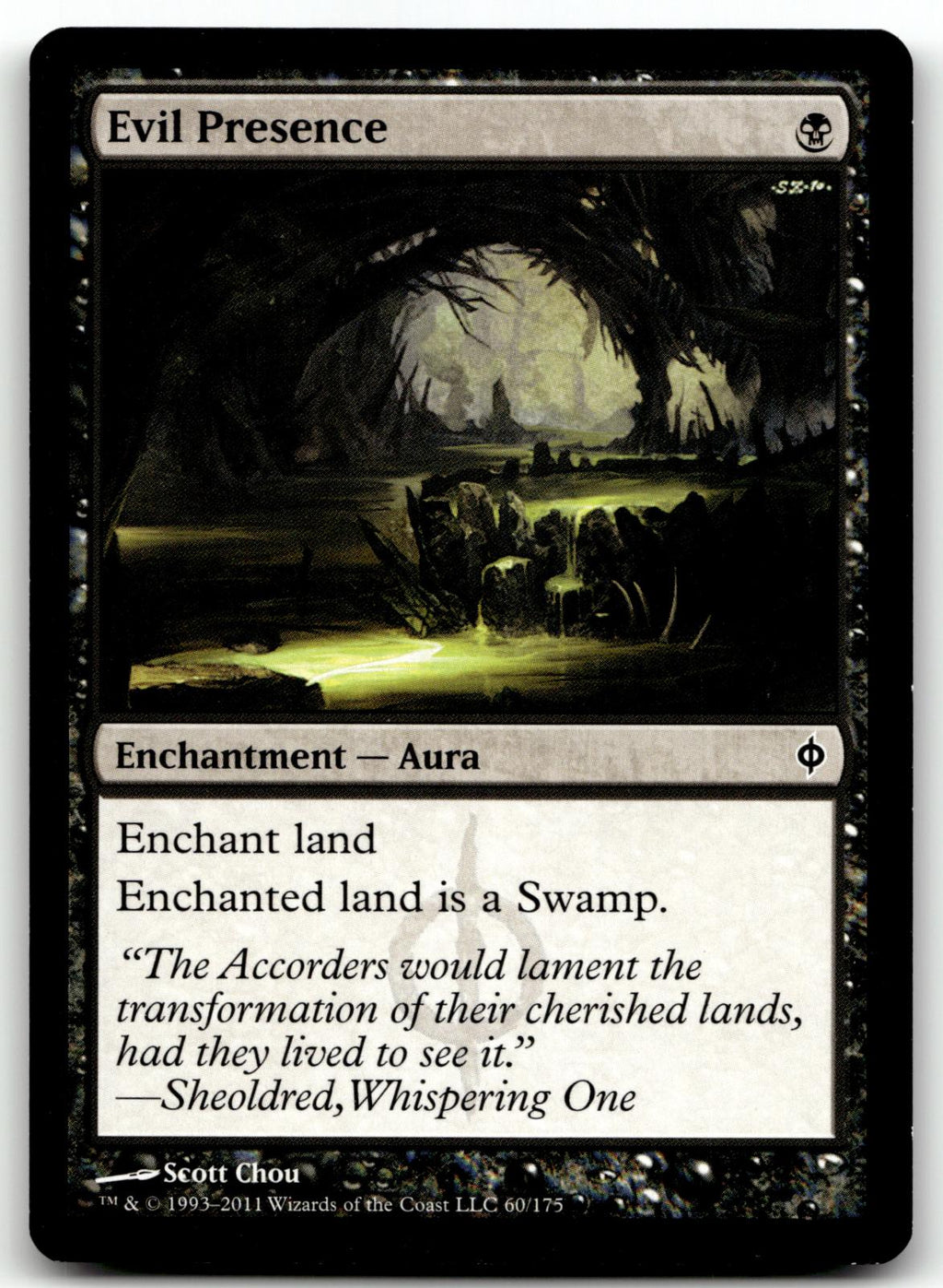 Evil Presence 60 Common New Phyrexia Magic: The Gathering Near Mint