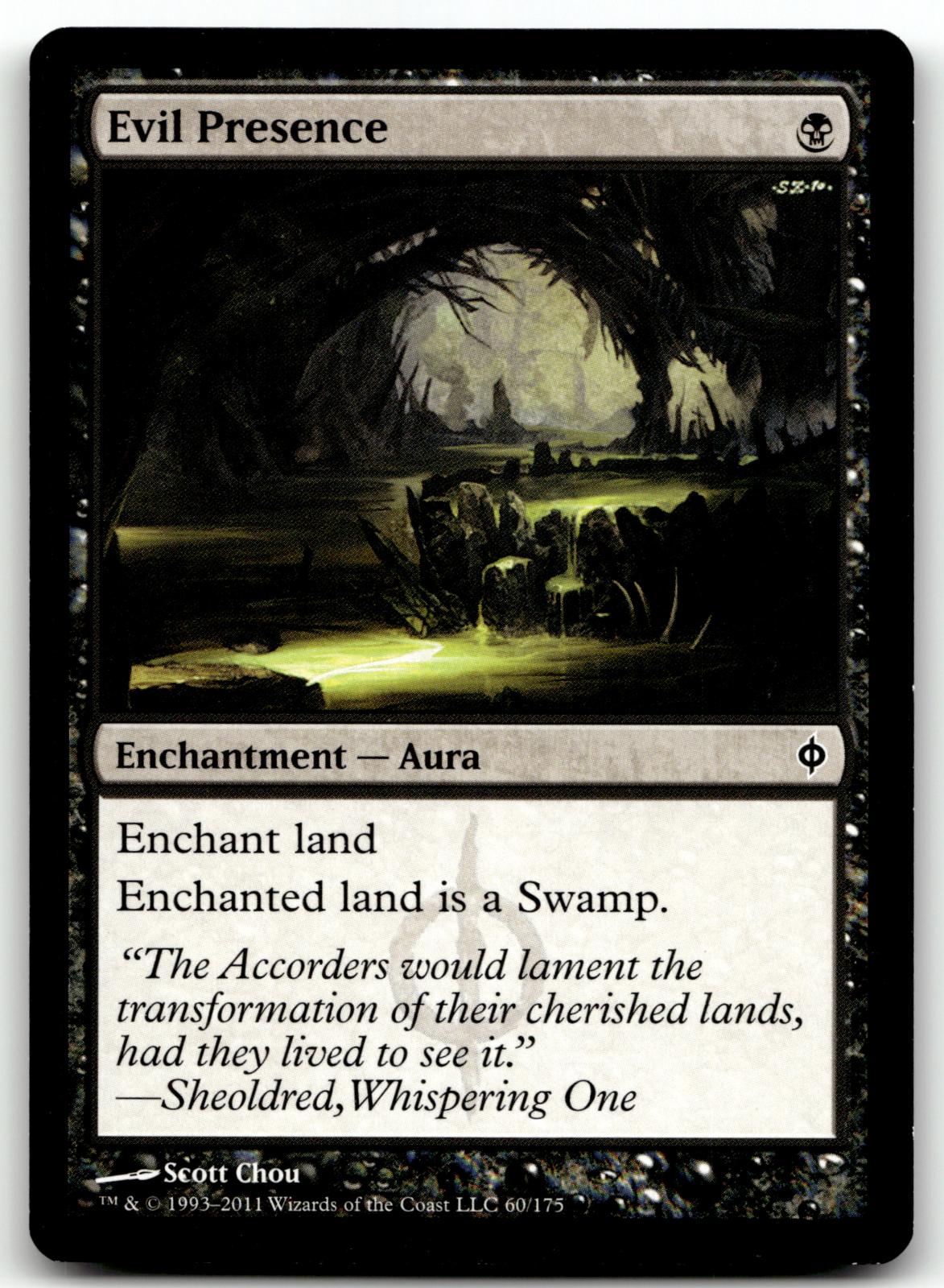 Evil Presence 60 Common New Phyrexia Magic: The Gathering Near Mint