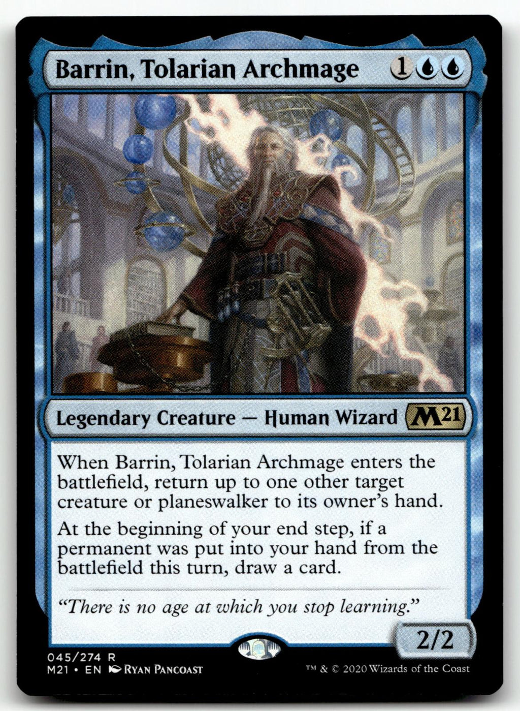 Barrin, Tolarian Archmage 45 Rare Core Set 2021 Magic: The Gathering Near Mint