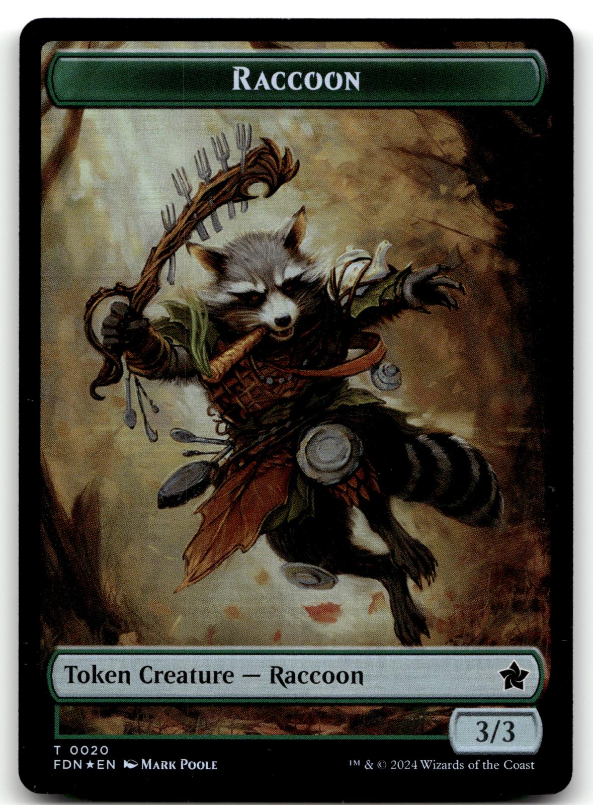 Wolf Token 1 Token Prerelease Cards Magic: The Gathering Near Mint