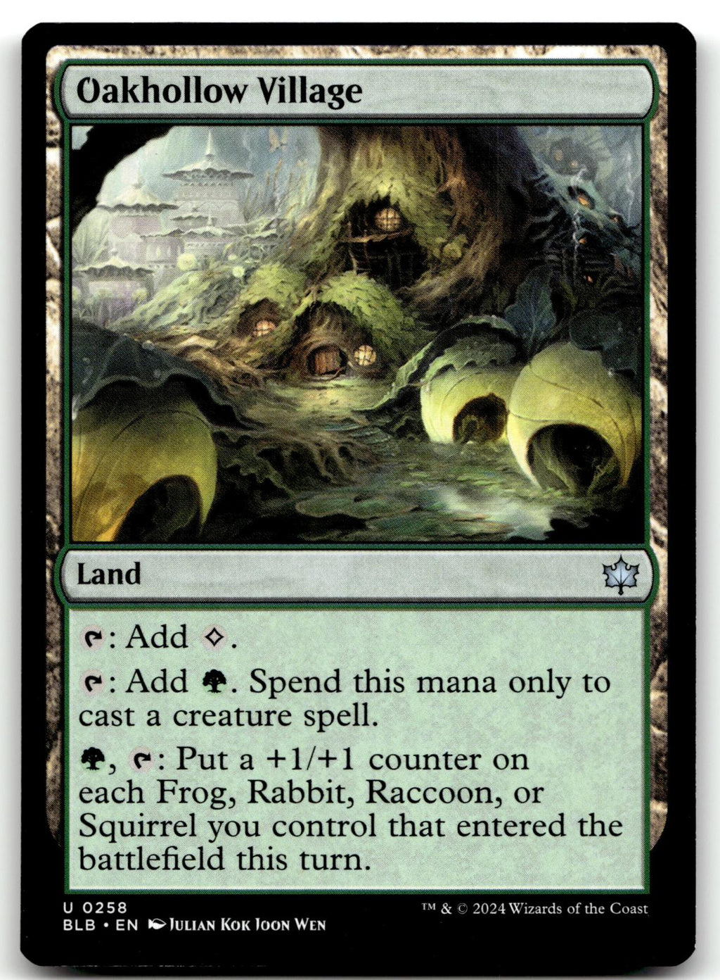 Oakhollow Village 258 Uncommon Bloomburrow Magic: The Gathering Near Mint