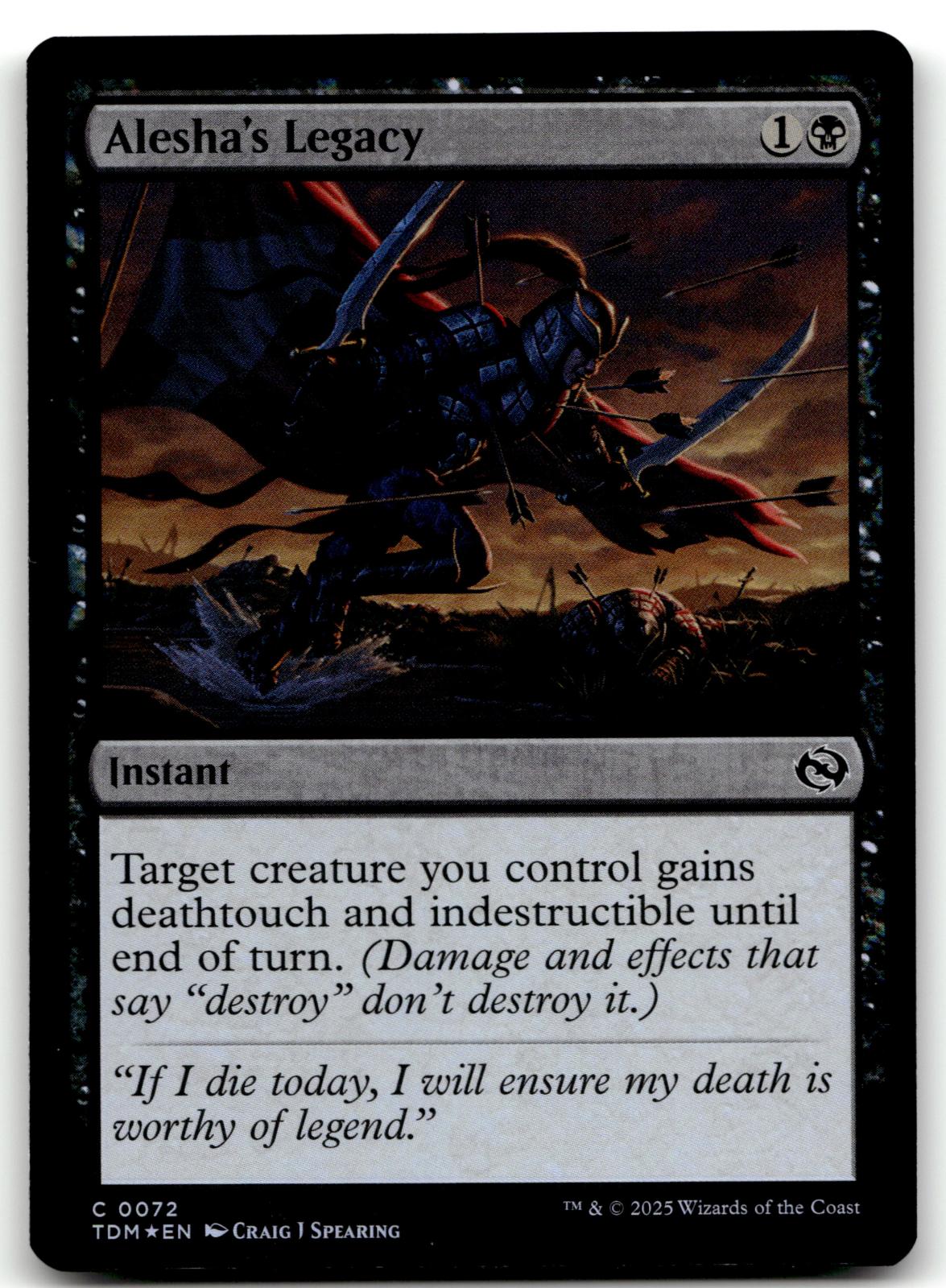 Alesha's Legacy 72 Common Tarkir: Dragonstorm Magic: The Gathering Near Mint