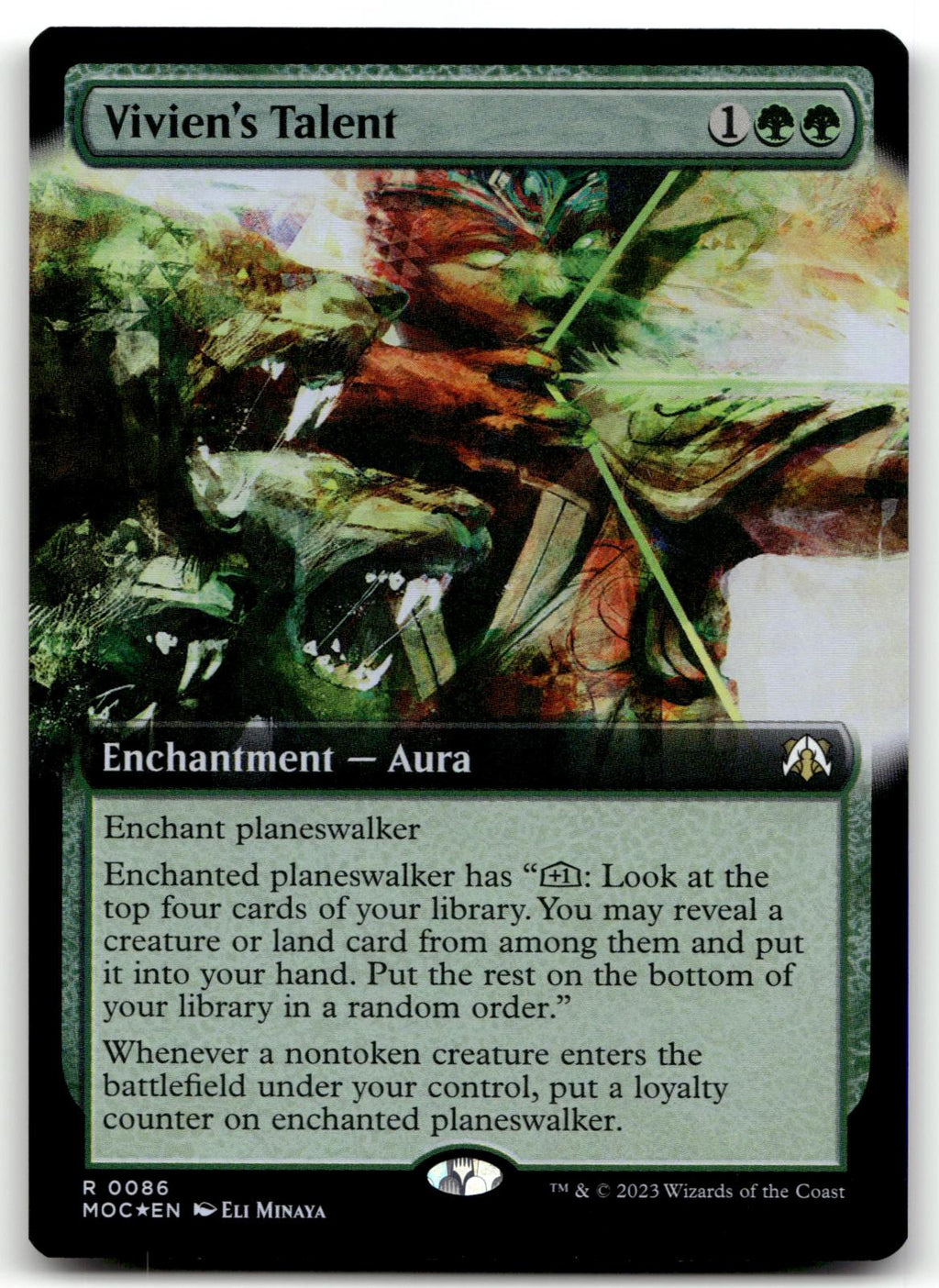 Vivien's Talent (Extended Art) 86 Commander: March of the Machine Magic: The Gathering Foil NM
