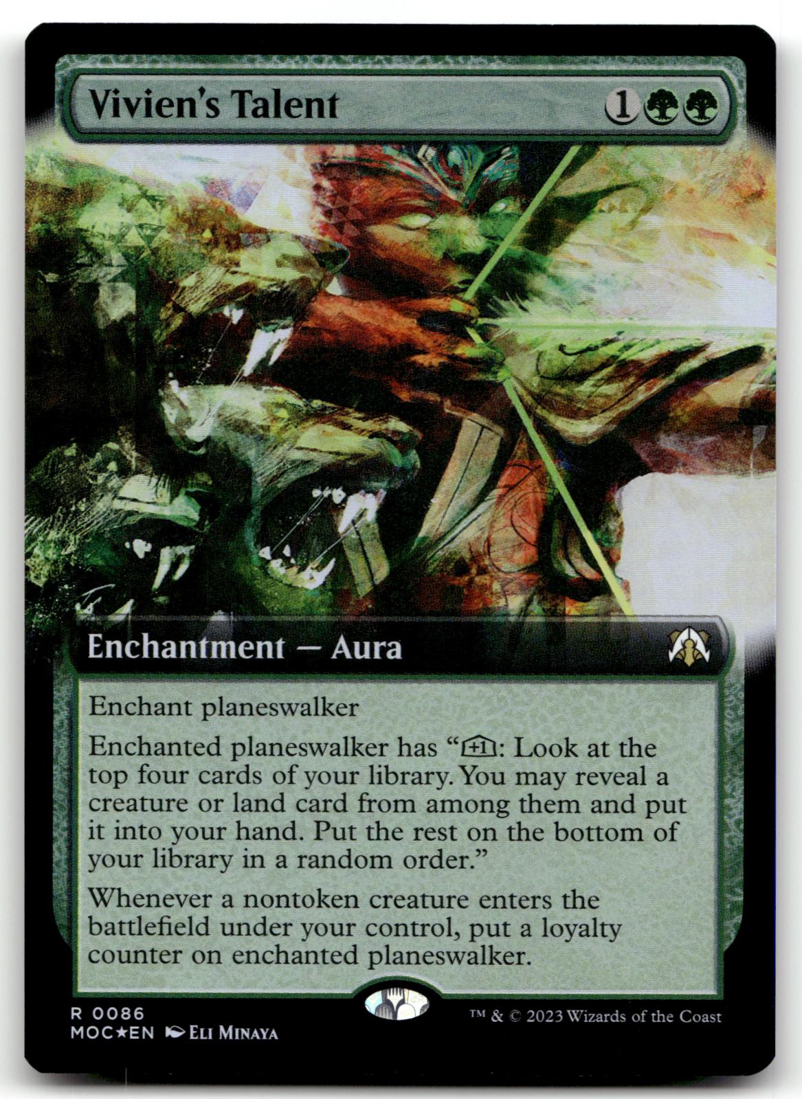 Vivien's Talent (Extended Art) 86 Commander: March of the Machine Magic: The Gathering Foil NM