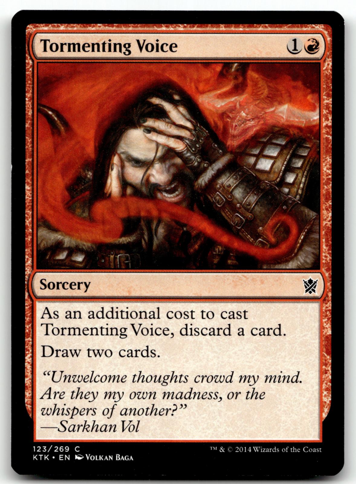 Tormenting Voice 123 Common Khans of Tarkir Magic: The Gathering Near Mint