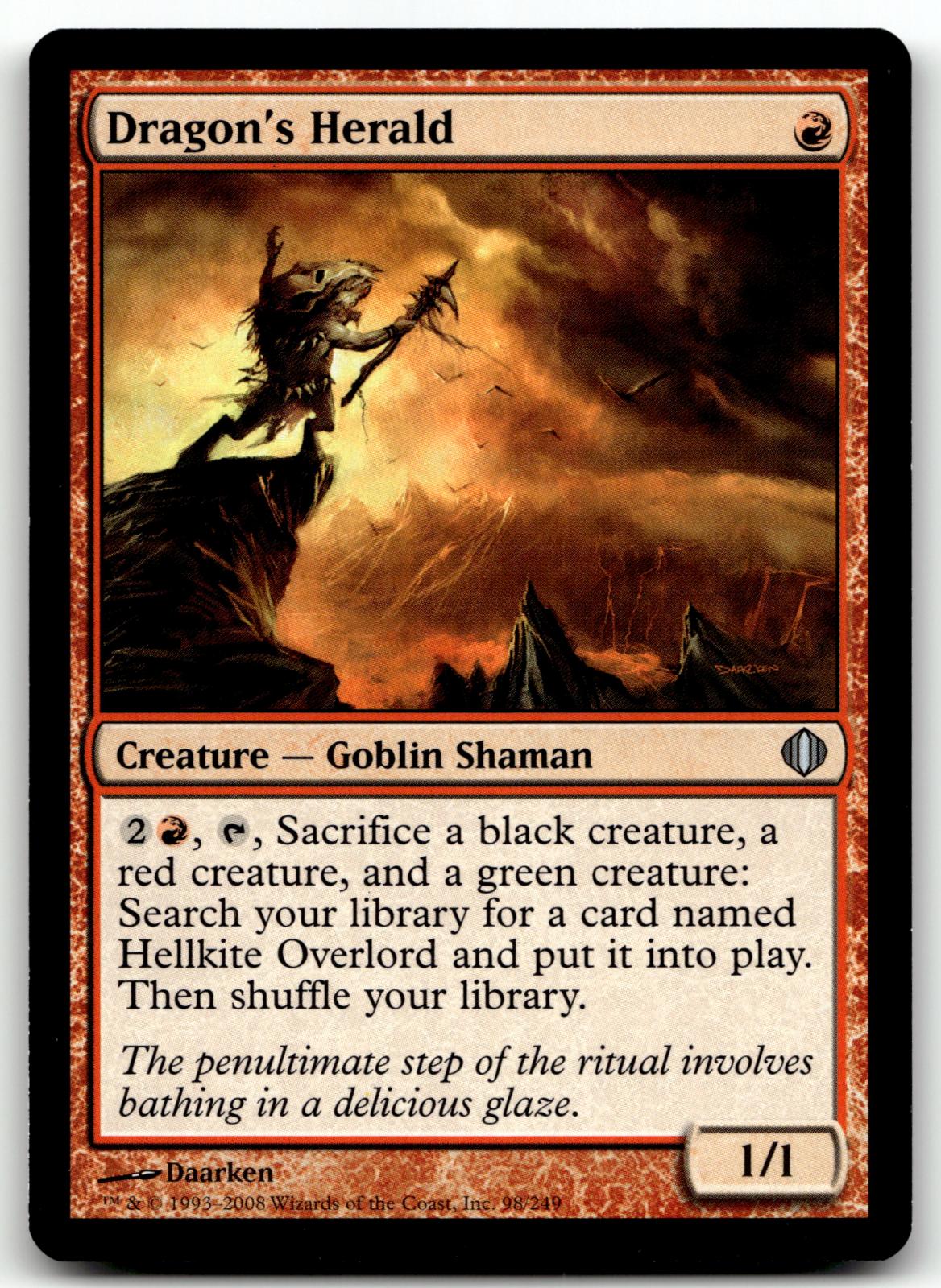 Dragon's Herald 98 Uncommon Shards of Alara Magic: The Gathering Near Mint