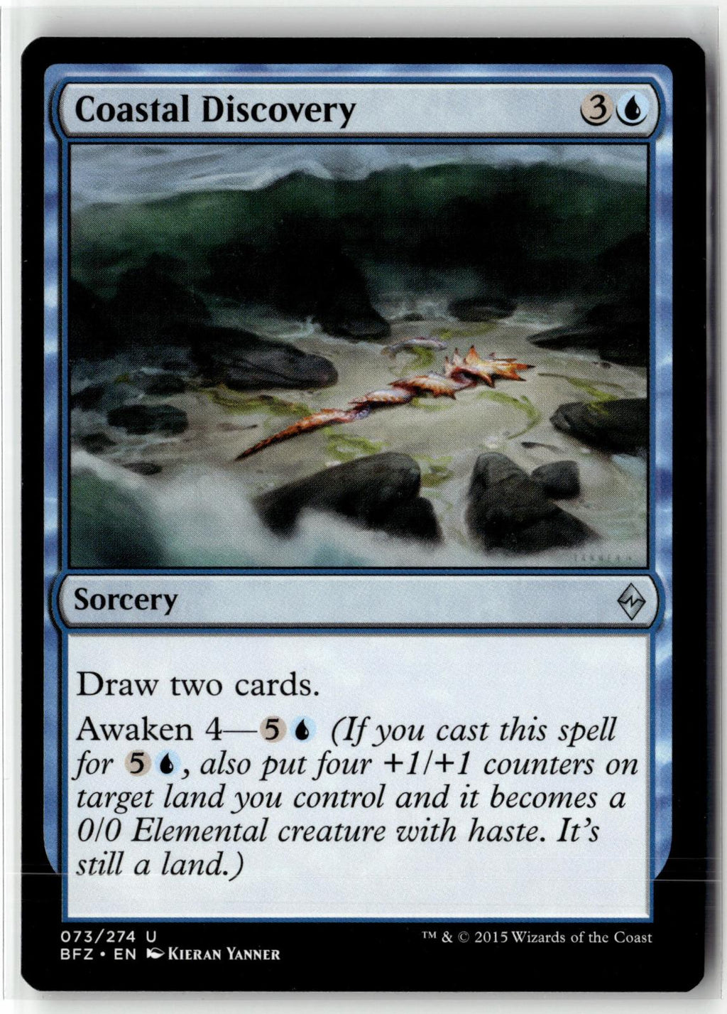 Coastal Discovery 73 Uncommon Battle for Zendikar Magic: The Gathering Near Mint