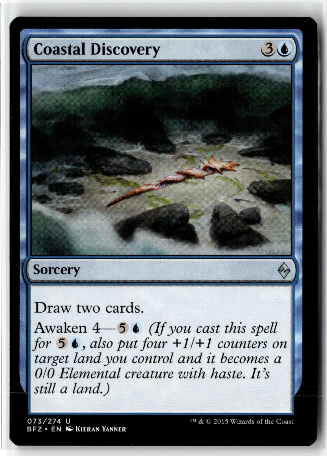 Coastal Discovery 73 Uncommon Battle for Zendikar Magic: The Gathering Near Mint