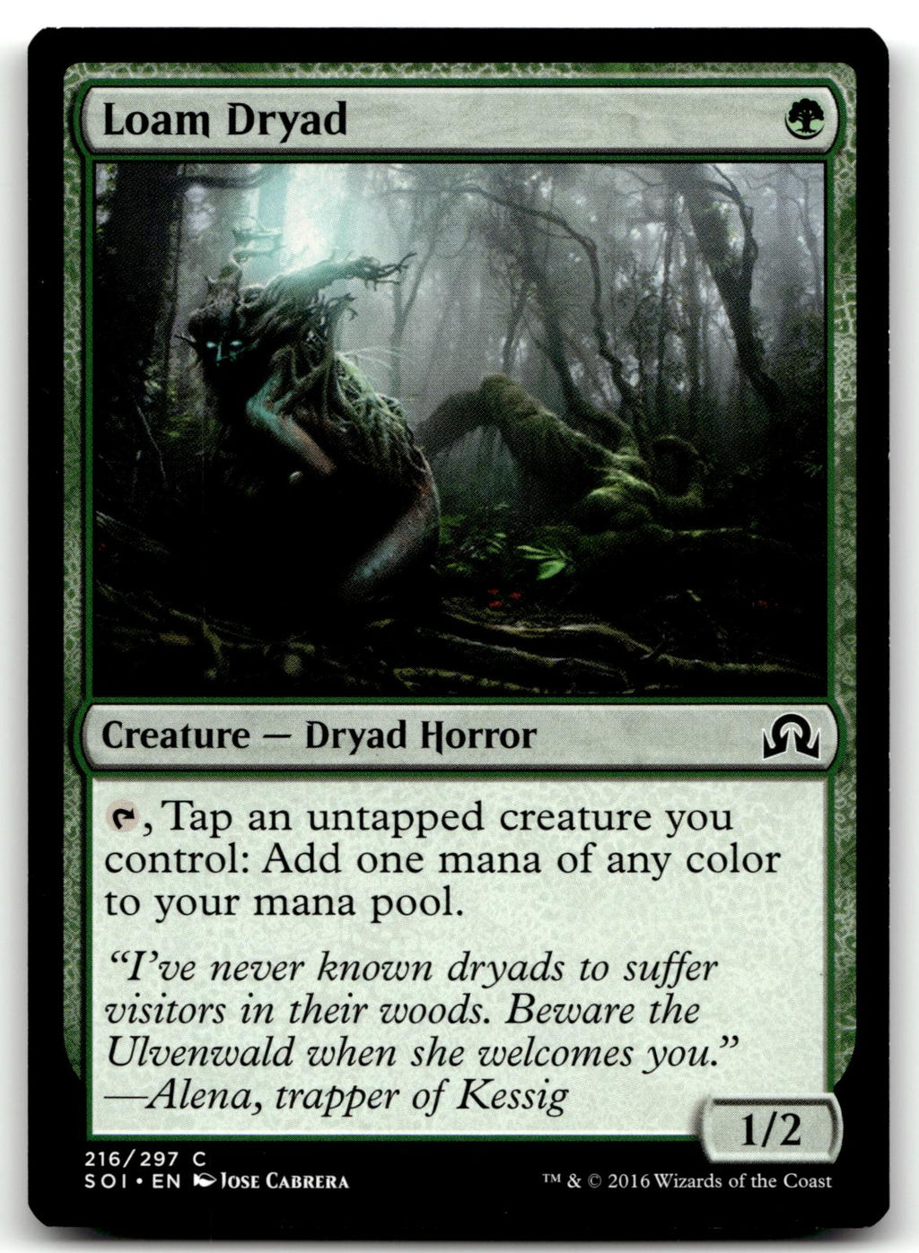 Loam Dryad 216 Common Shadows over Innistrad Magic: The Gathering Near Mint