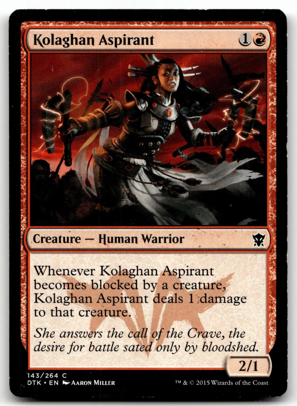 Kolaghan Aspirant 143 Common Dragons of Tarkir Magic: The Gathering Near Mint