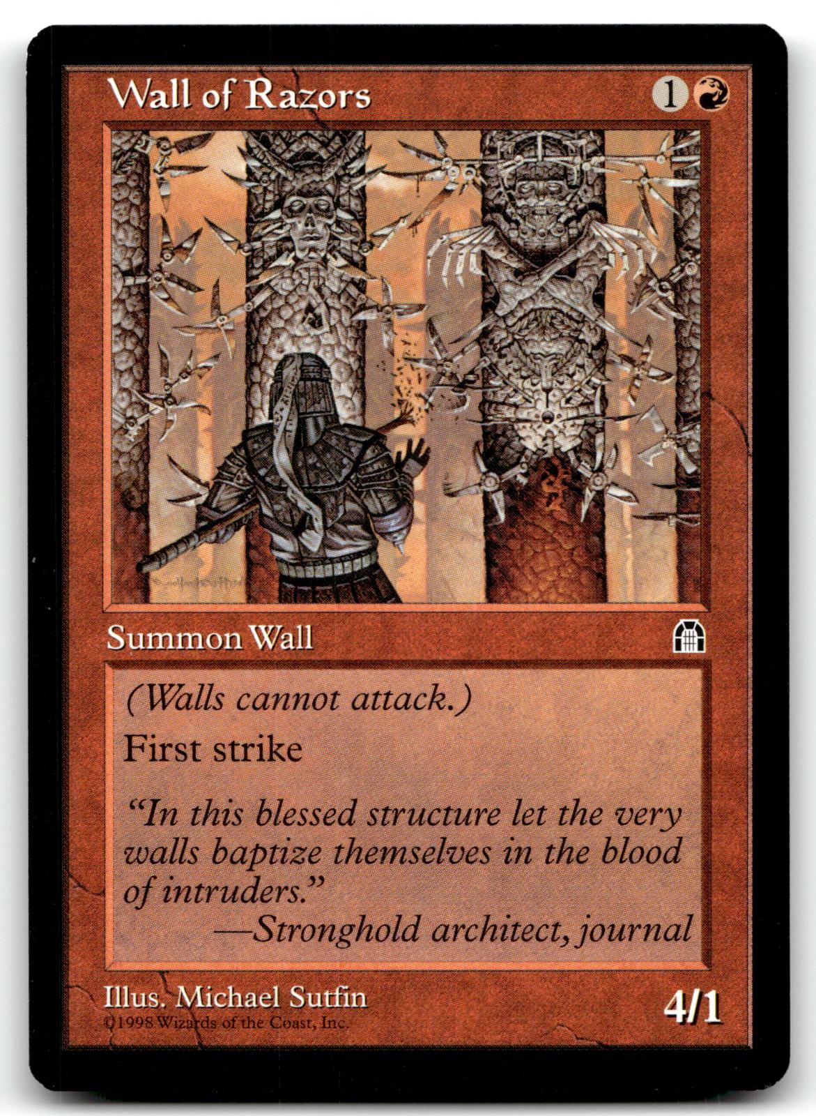 Wall of Razors Uncommon Stronghold Magic: The Gathering Near Mint