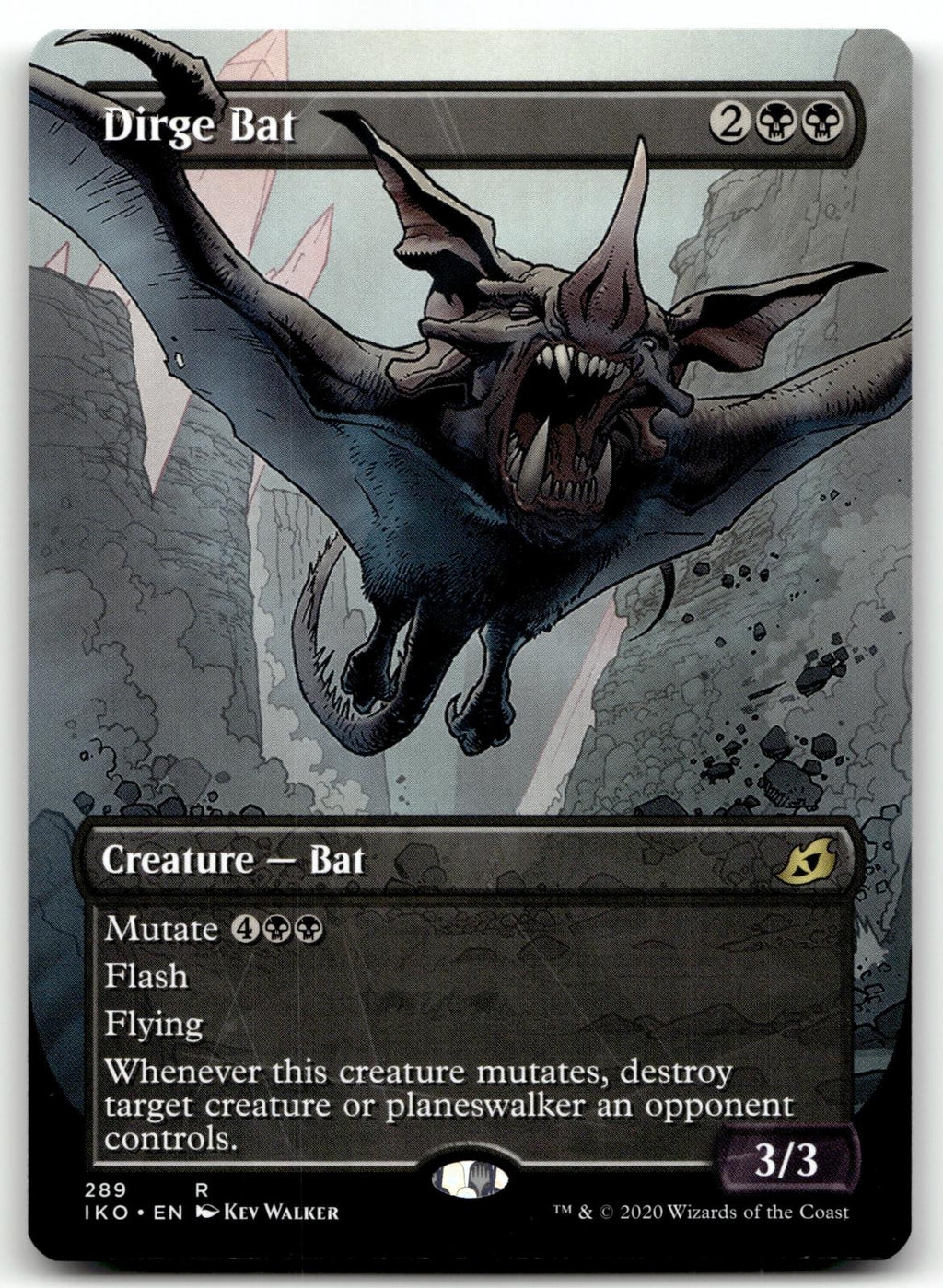 Dirge Bat (Showcase) 289 Rare Ikoria: Lair of Behemoths Magic: The Gathering NM
