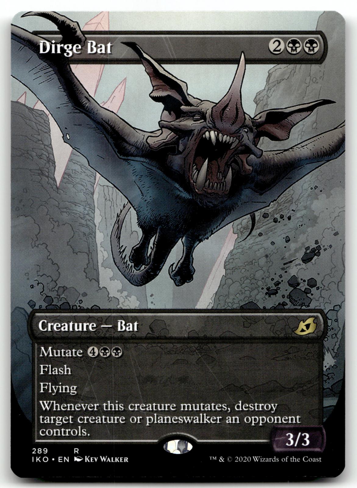 Dirge Bat (Showcase) 289 Rare Ikoria: Lair of Behemoths Magic: The Gathering NM