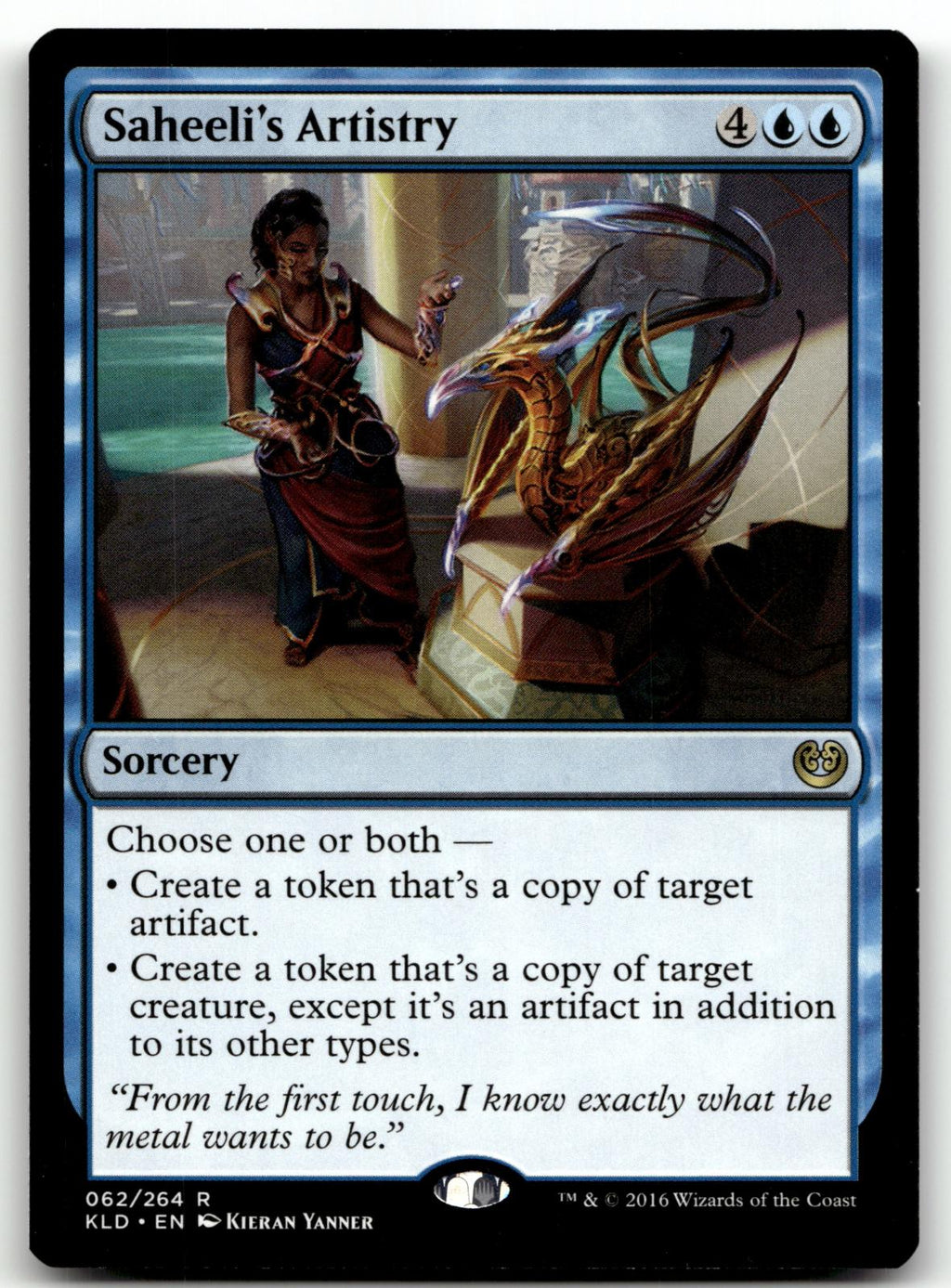 Saheeli's Artistry 62 Rare Kaladesh Magic: The Gathering Near Mint
