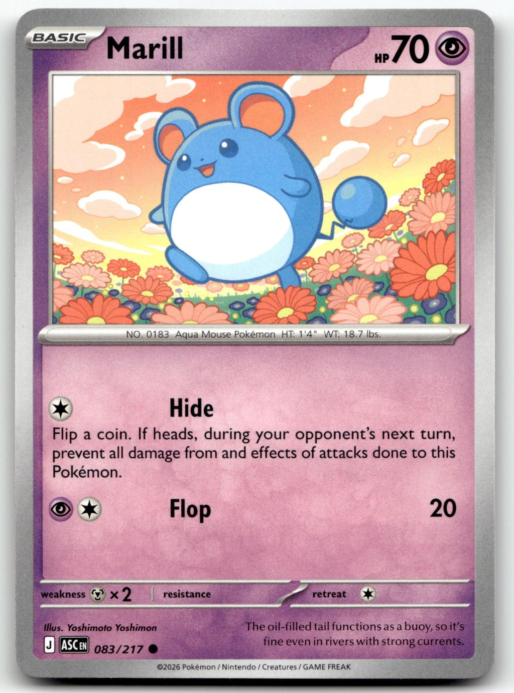 Marill 083/217 Common Ascended Heroes Pokemon Near Mint
