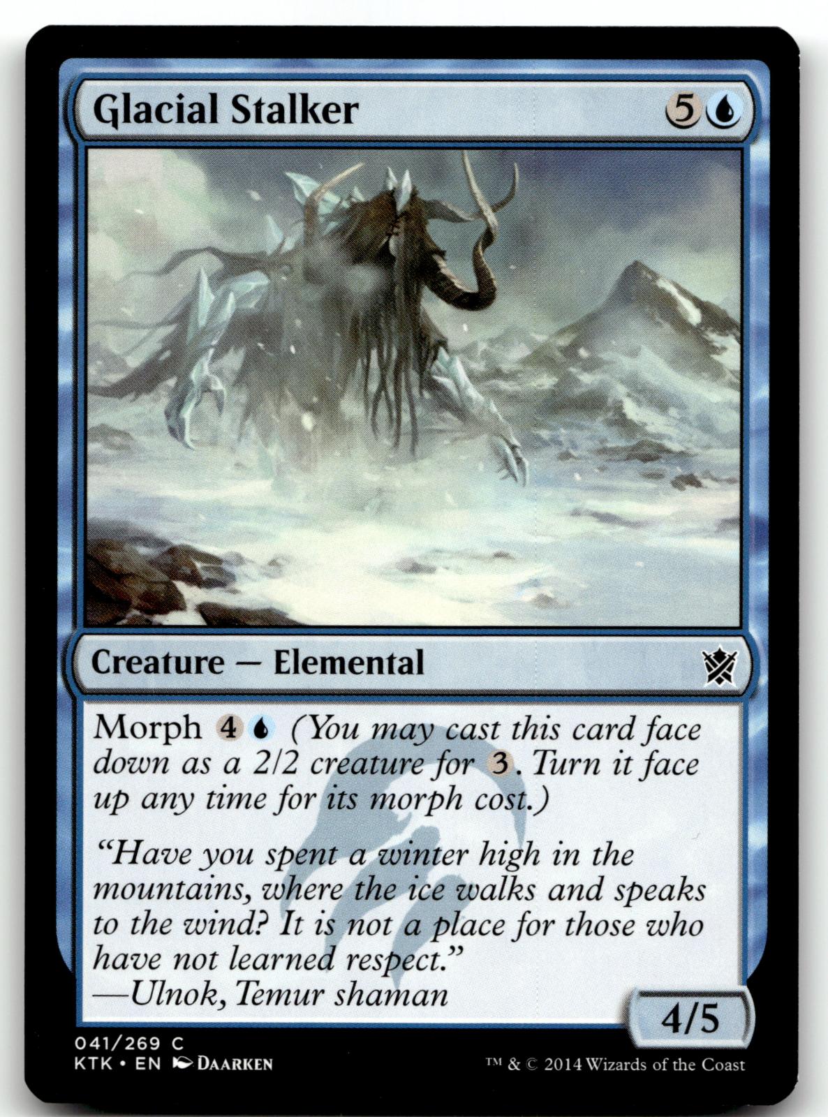 Glacial Stalker 41 Common Khans of Tarkir Magic: The Gathering Near Mint