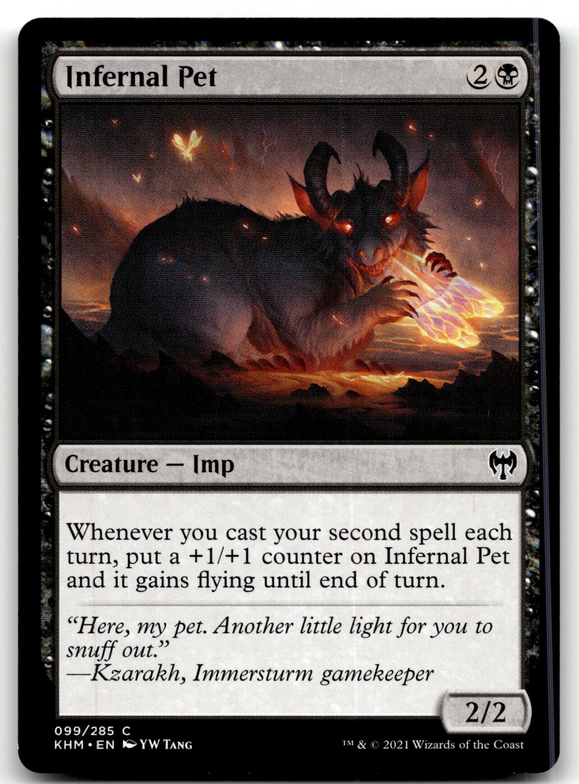 Infernal Pet 99 Common Kaldheim Magic: The Gathering Near Mint